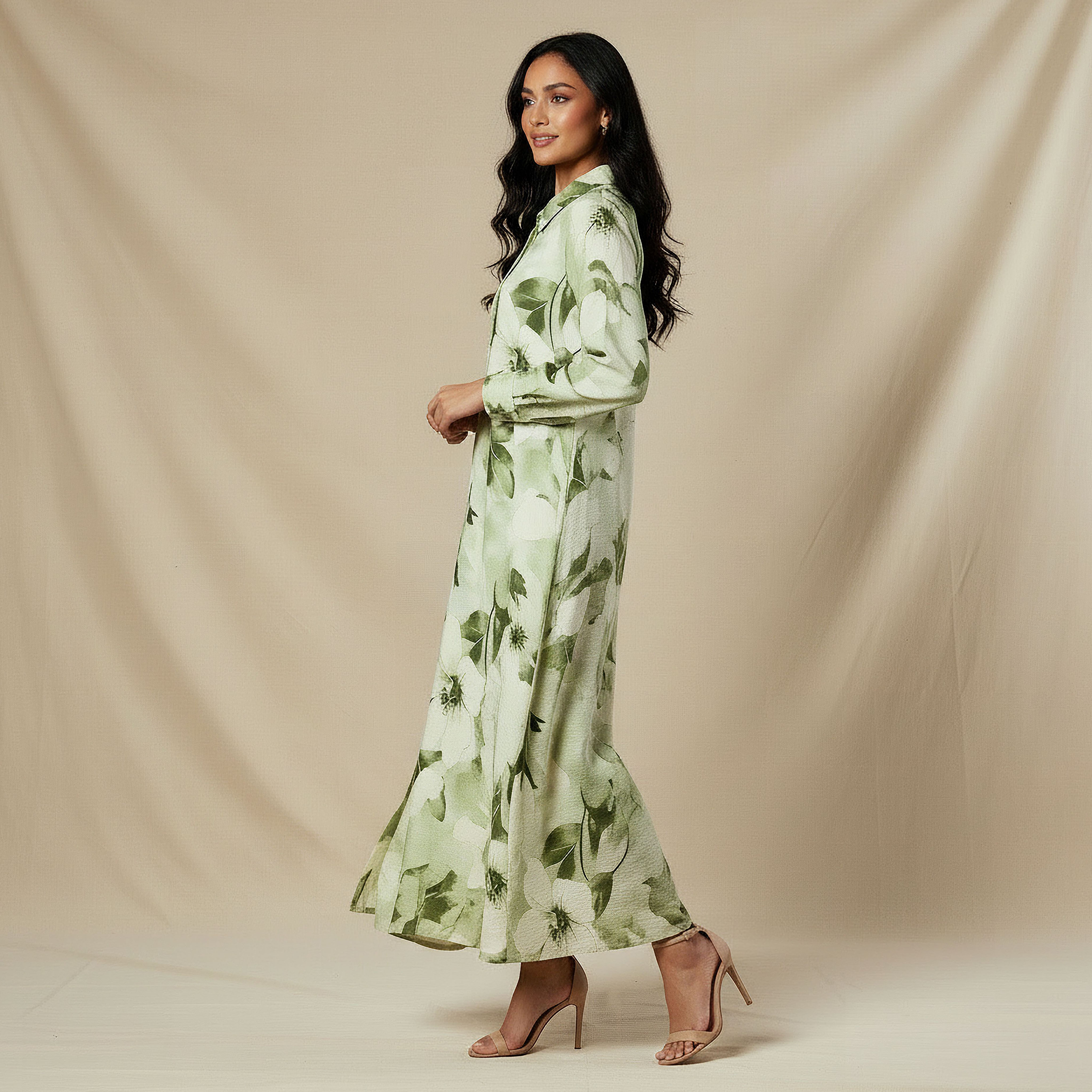 Iconic Trapeze Midi Dress with Floral Print-women-clothing-dresses-image-2