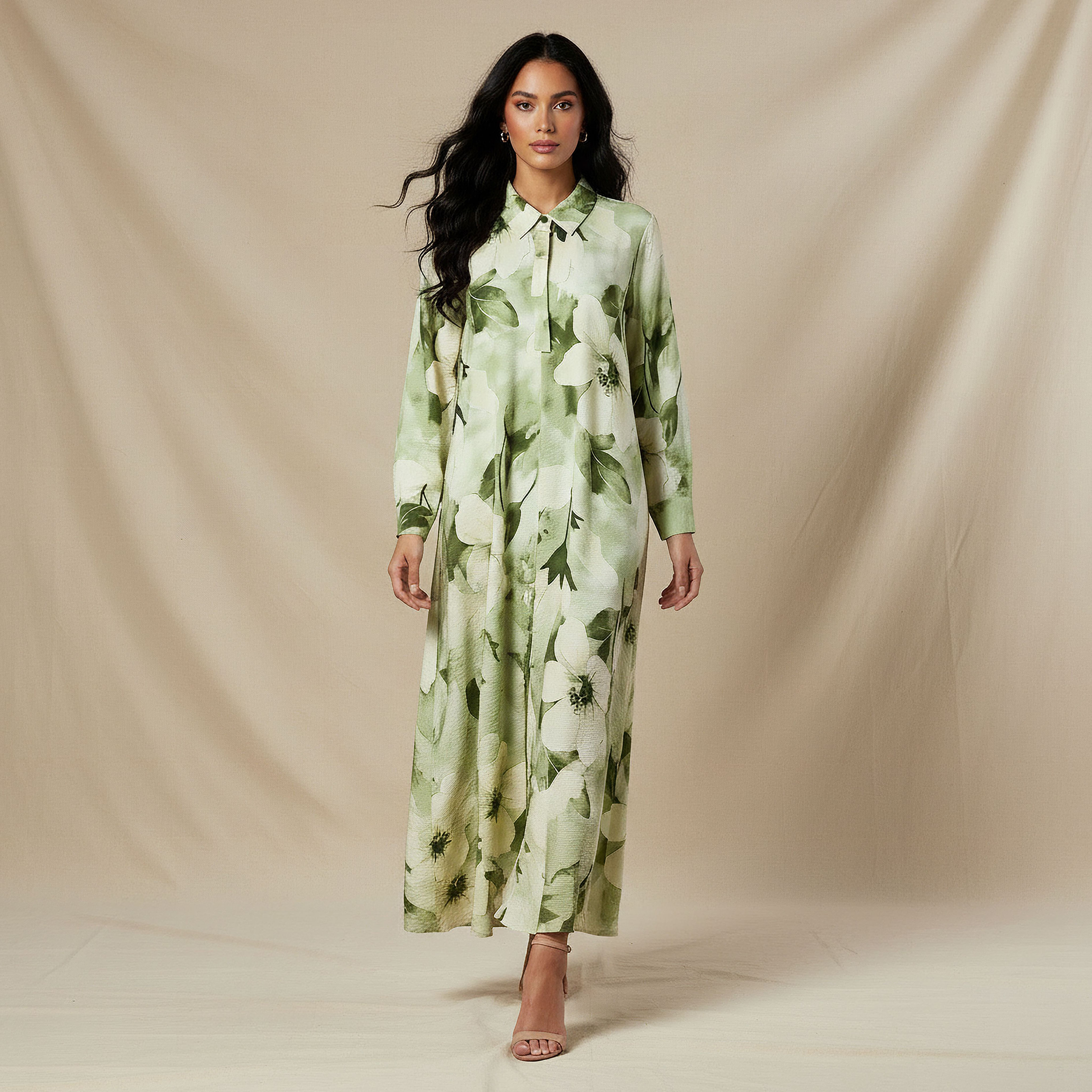 Iconic Trapeze Midi Dress with Floral Print-women-clothing-dresses-image-5
