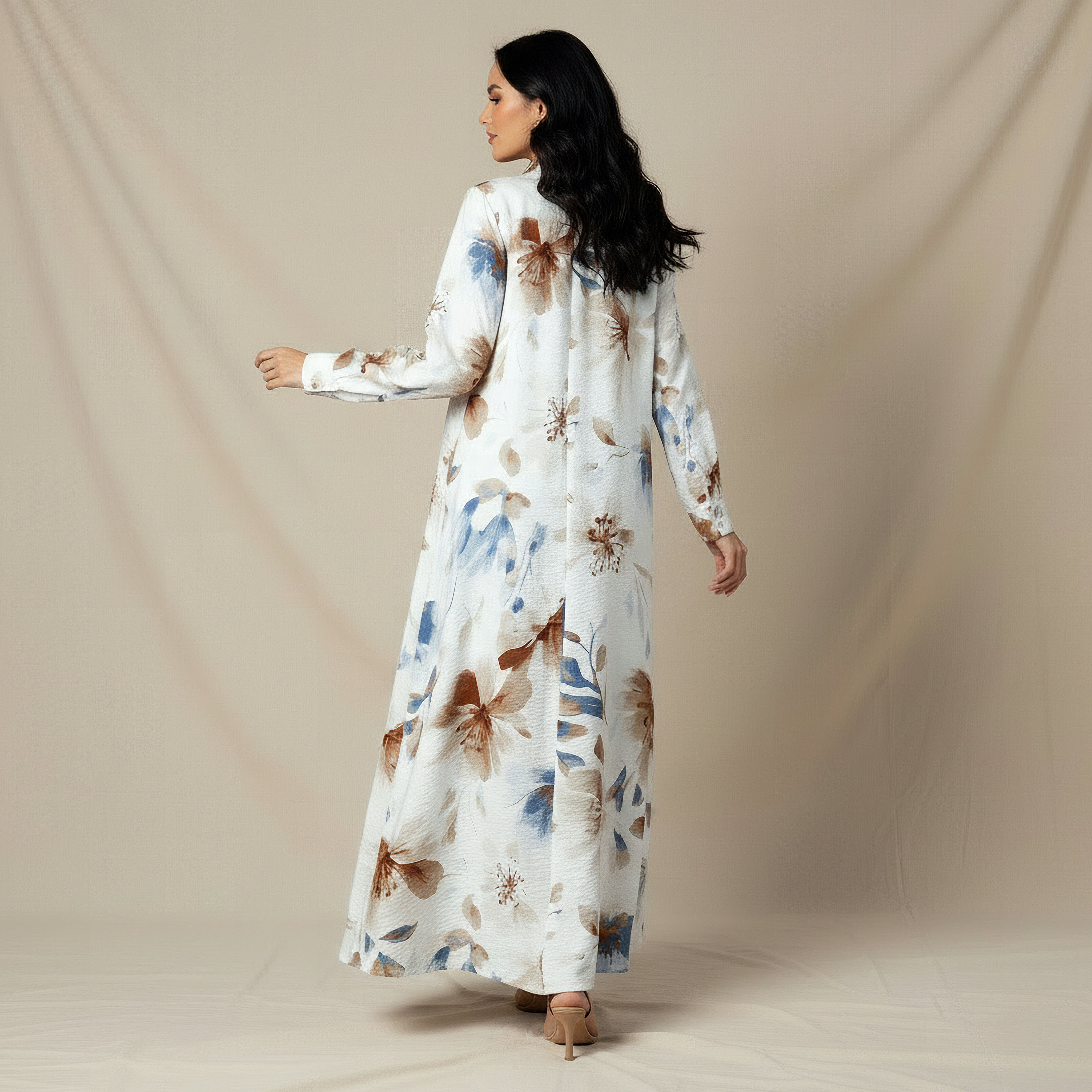 Iconic Trapeze Midi Dress with Floral Print-women-clothing-dresses-image-3