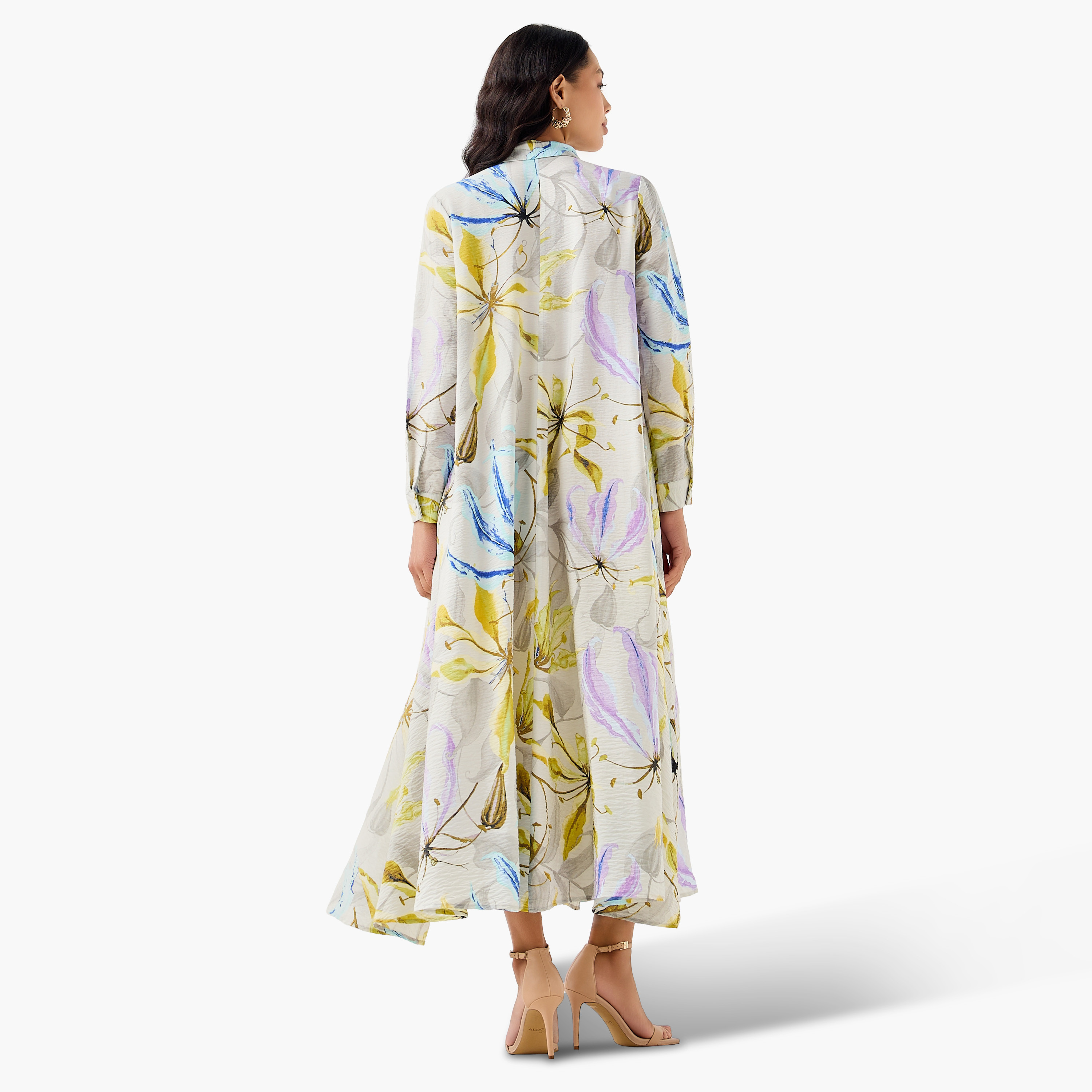 Iconic Trapeze Midi Dress with Floral Print-women-clothing-dresses-image-5