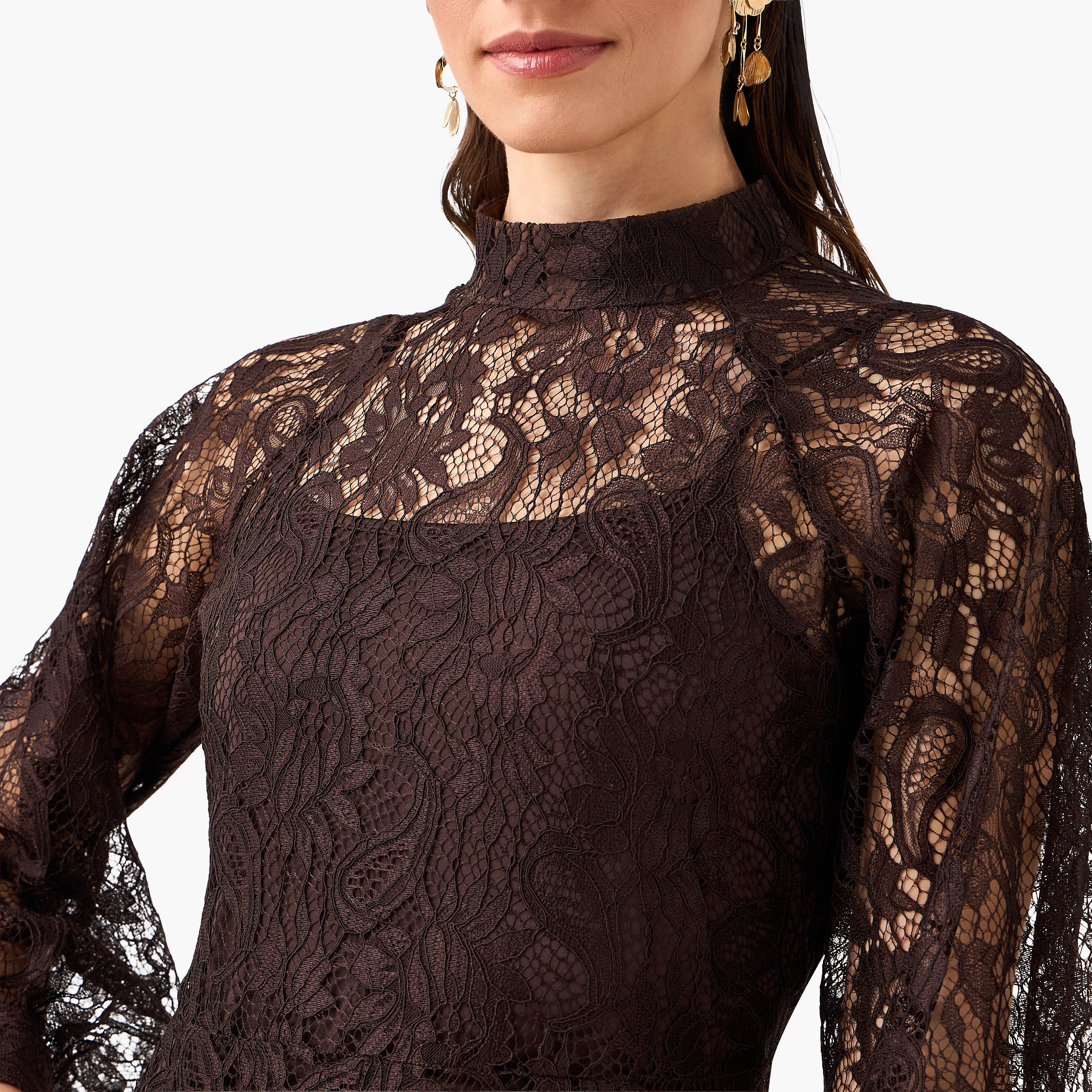 Iconic Midi A-line Dress with Lace Detail-women-clothing-dresses-image-3