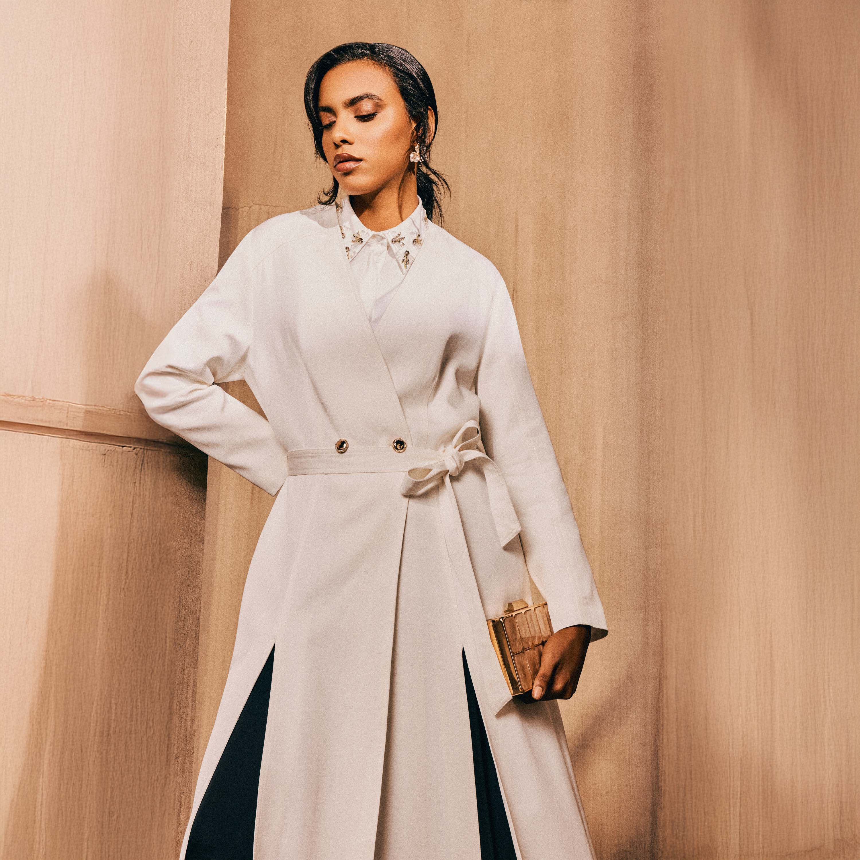 Iconic Longline Linen Blend Duster Jacket with Belt-women-winterwear-coatsandjackets-jackets-image-1