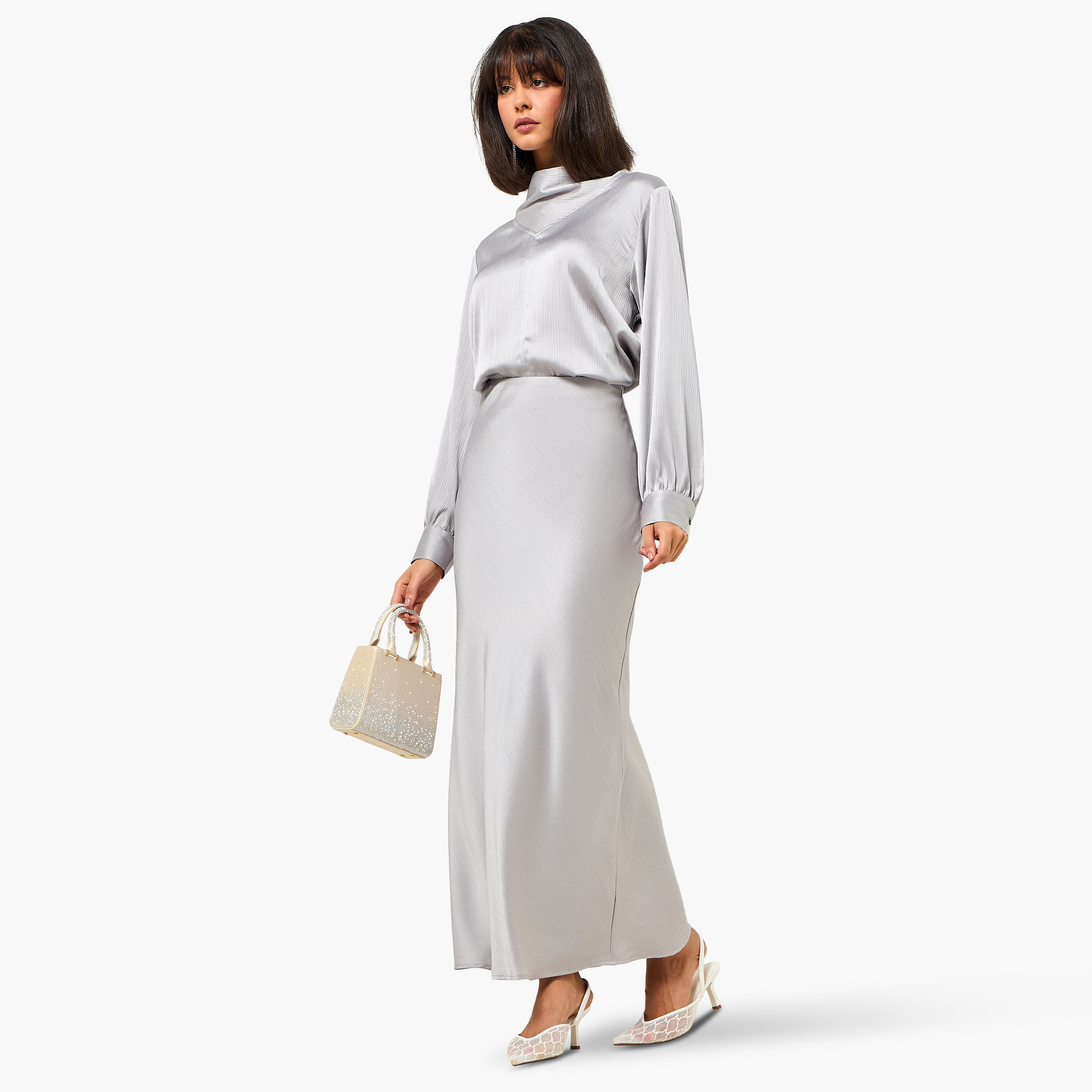 Iconic Satin Cowl Neck Top with Long Sleeves-women-clothing-coordsets-image-5