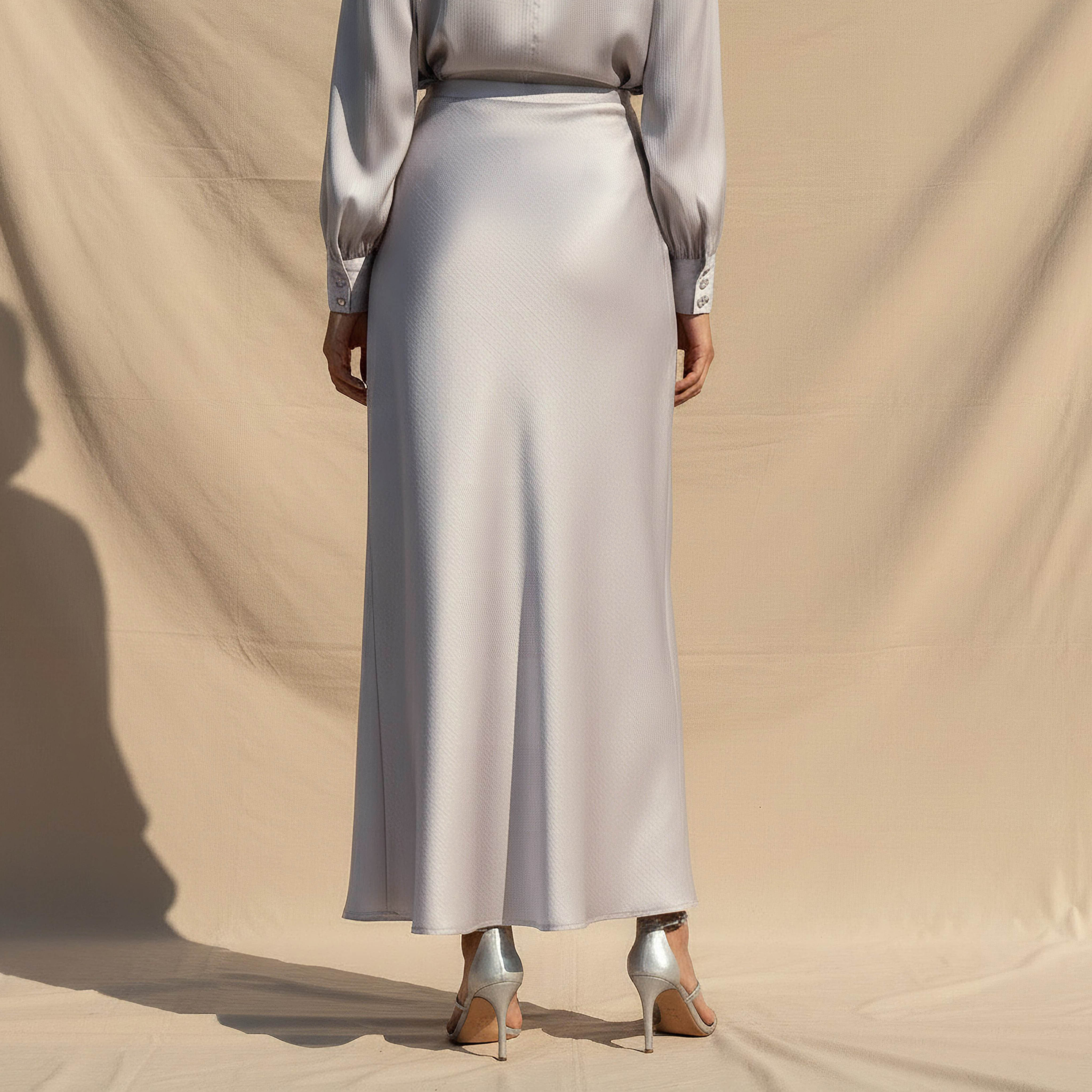 Iconic Maxi Length Column A-line Skirt with Zip Closure-women-clothing-bottoms-skirts-image-4