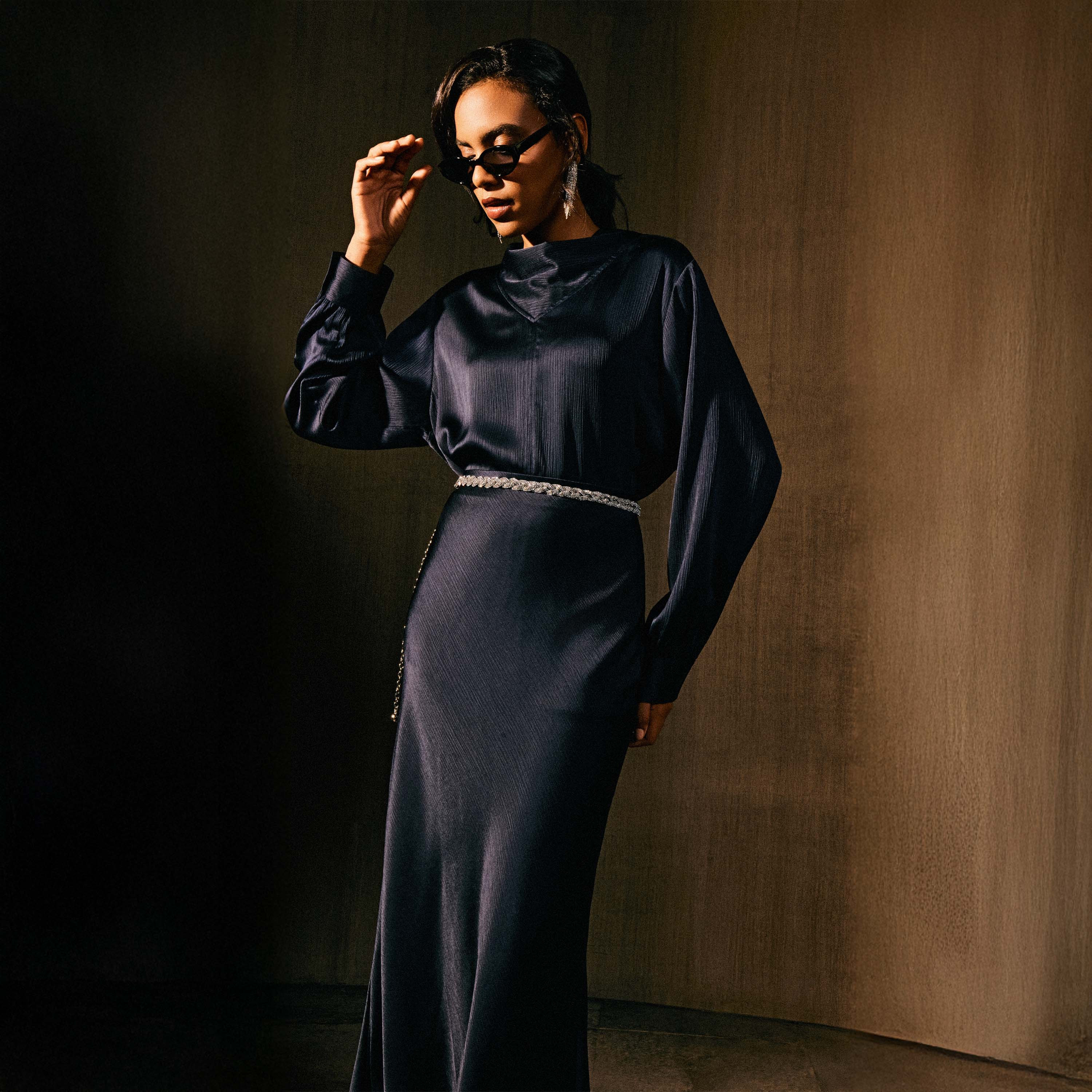 Iconic Maxi Length Column A-line Skirt with Zip Closure-women-clothing-bottoms-skirts-image-1