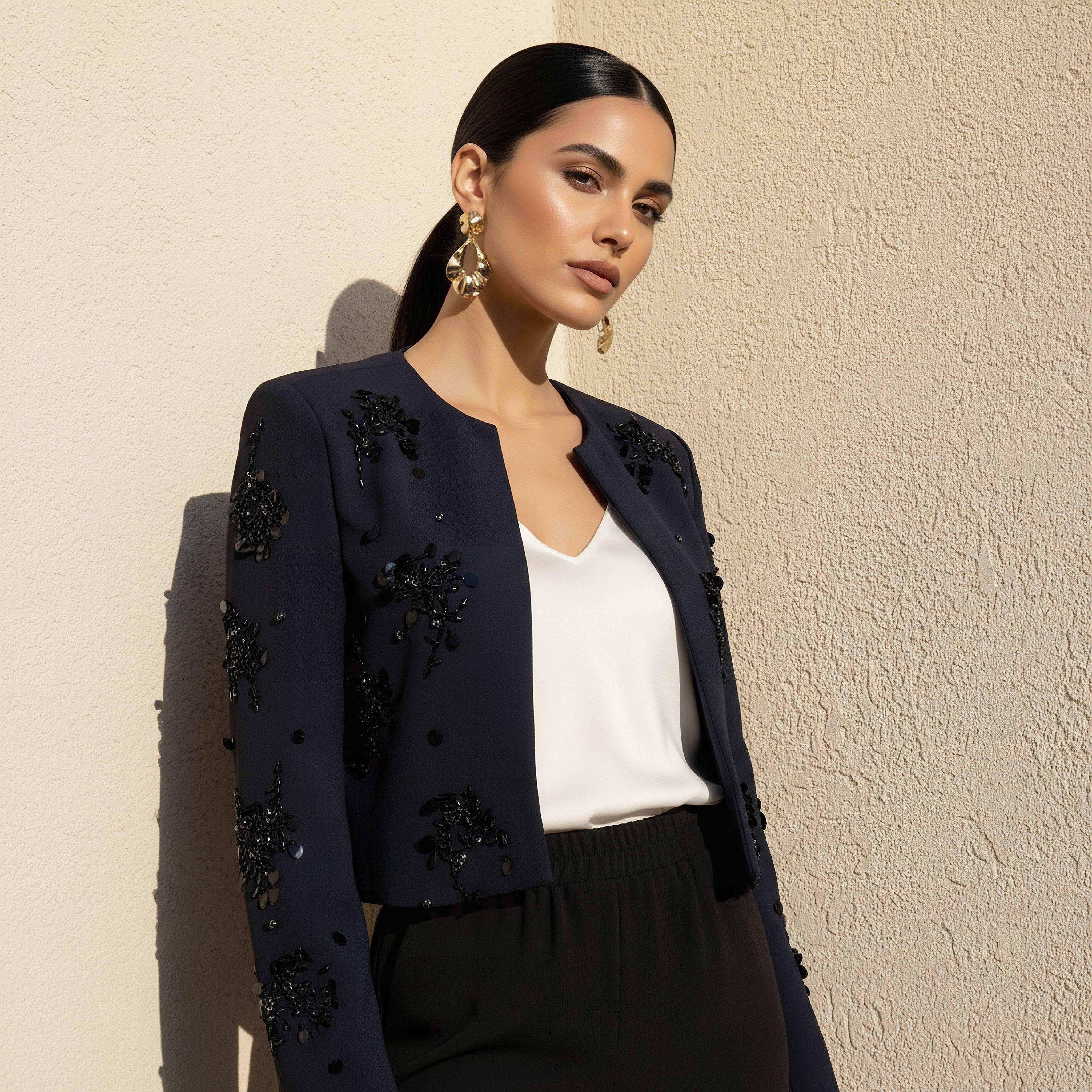 جاكيت بليزر قصيرة بتفاصيل زينة من آيكونيك-women-clothing-coatsandjackets-blazers-image-6