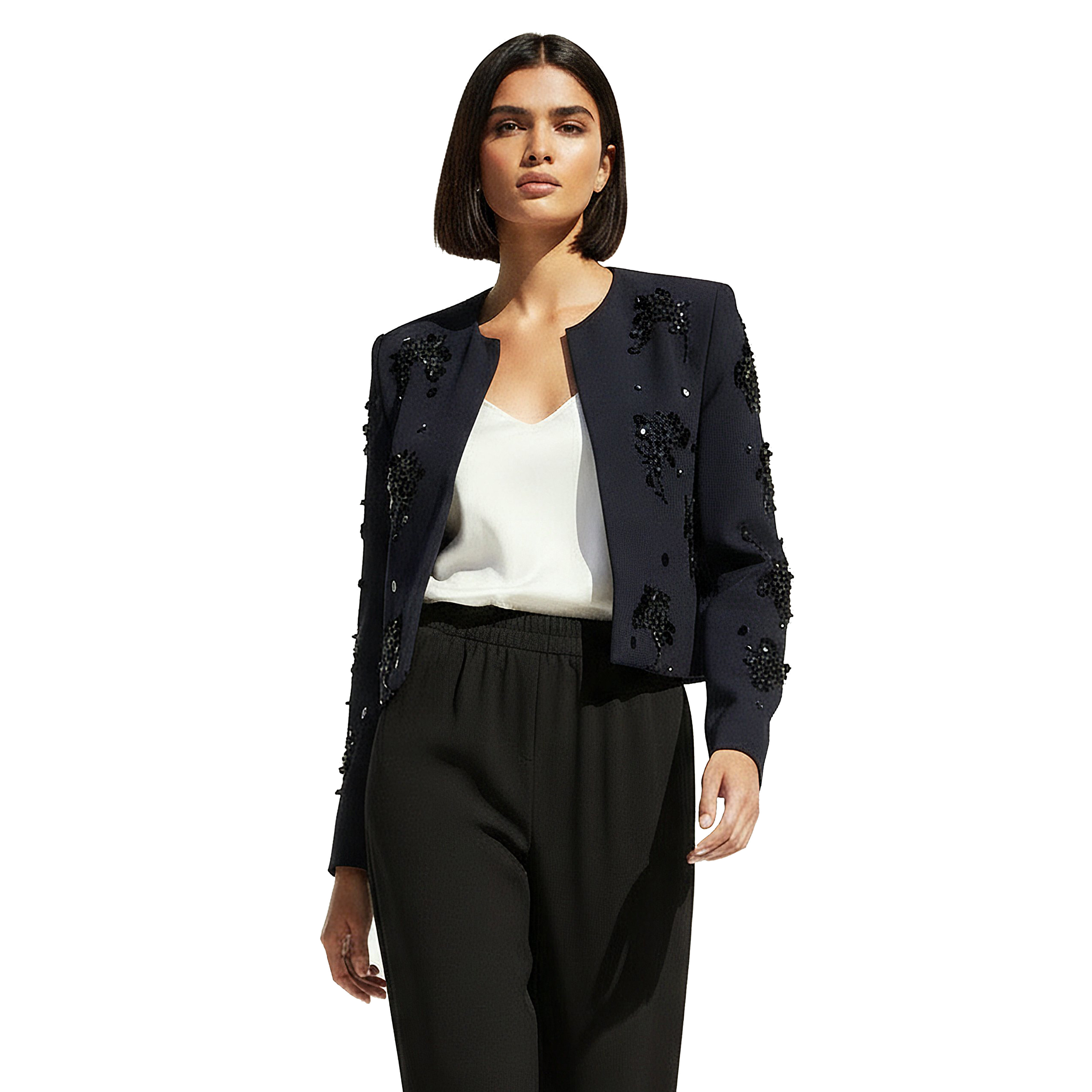 جاكيت بليزر قصيرة بتفاصيل زينة من آيكونيك-women-clothing-coatsandjackets-blazers-image-3