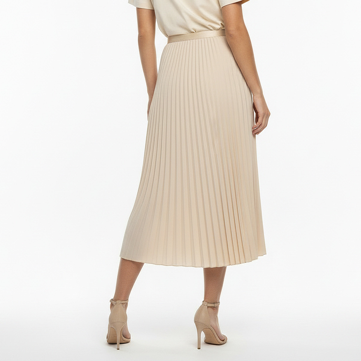 Iconic Midi A-line Skirt with Pleated Design-women-clothing-skirts-image-4
