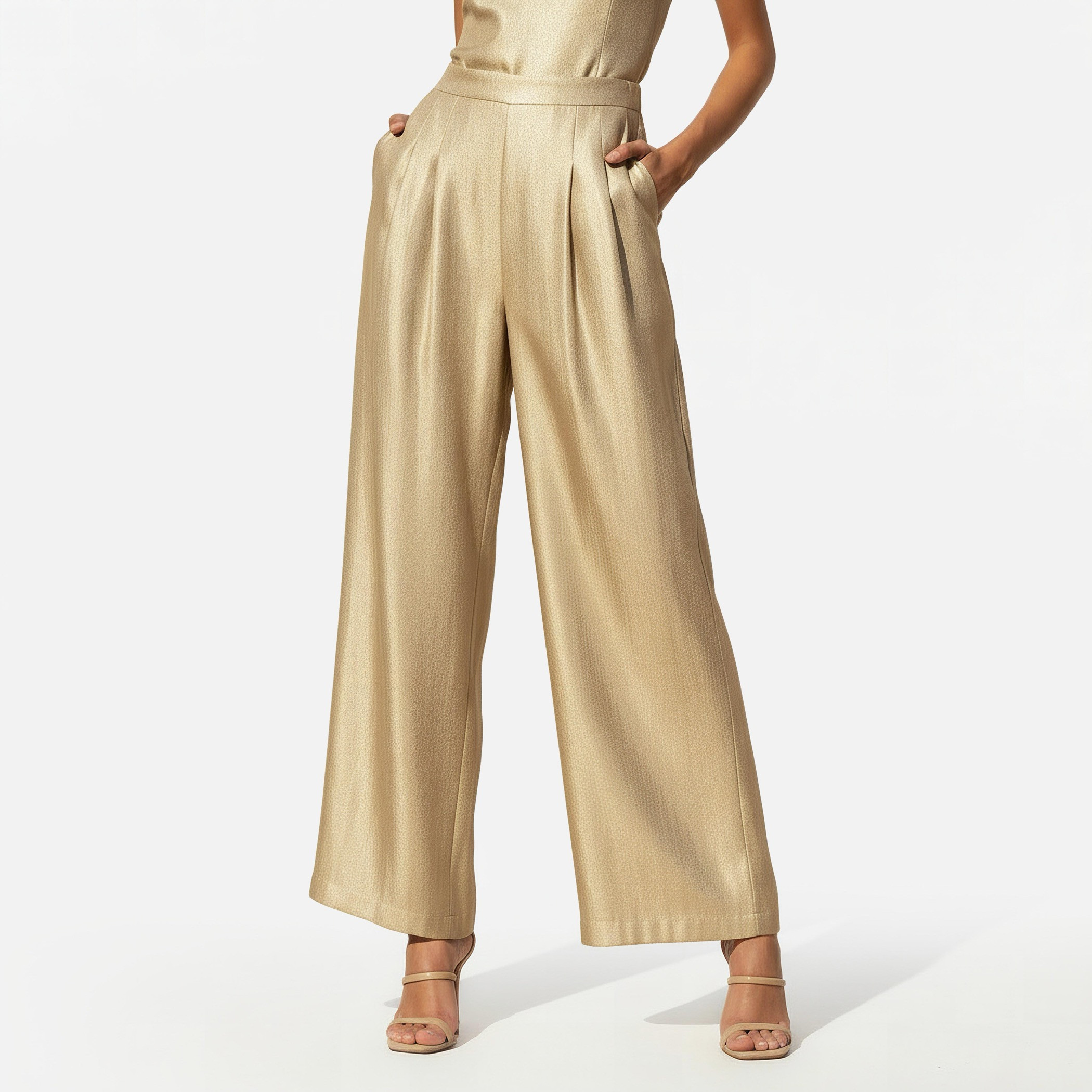 Iconic Pleated Wide Leg Pants-women-clothing-coordsets-image-5