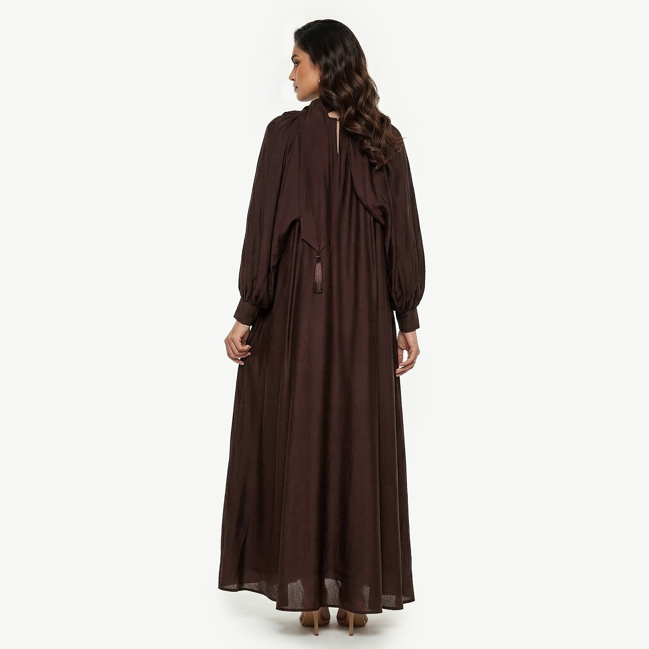 Iconic A-line Maxi Dress with Volume Sleeves-women-clothing-dresses-image-4