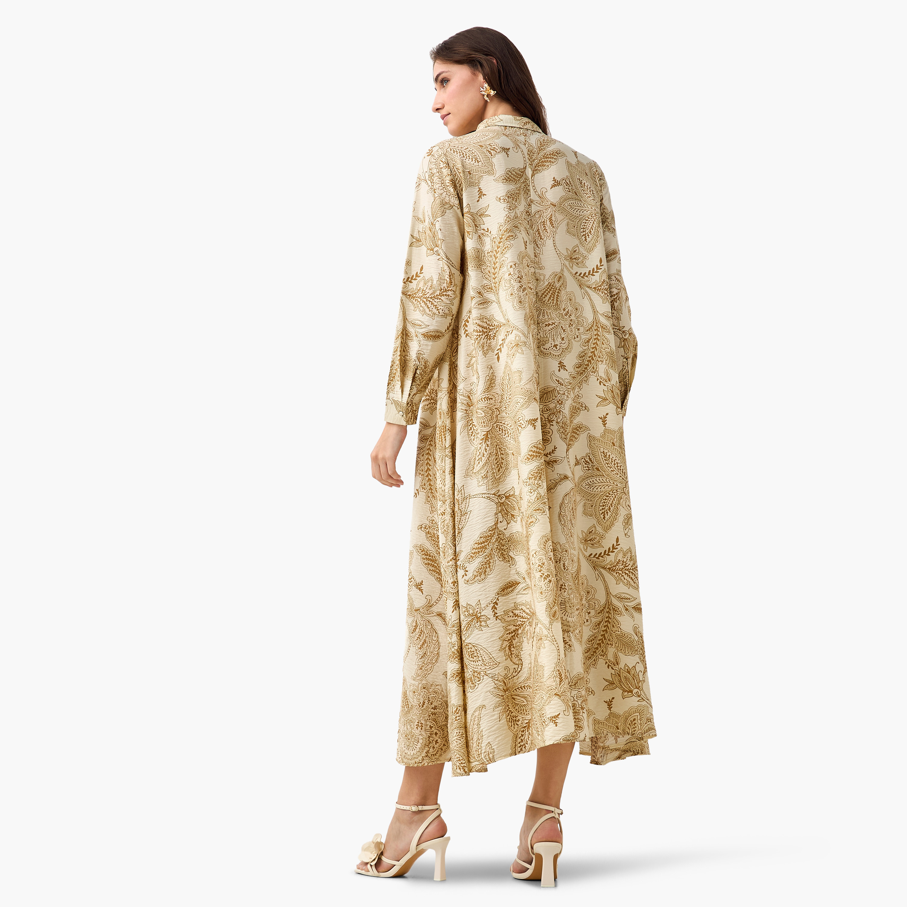 Iconic Printed Women Shirt Dress with Concealed Placket-women-clothing-dresses-image-4