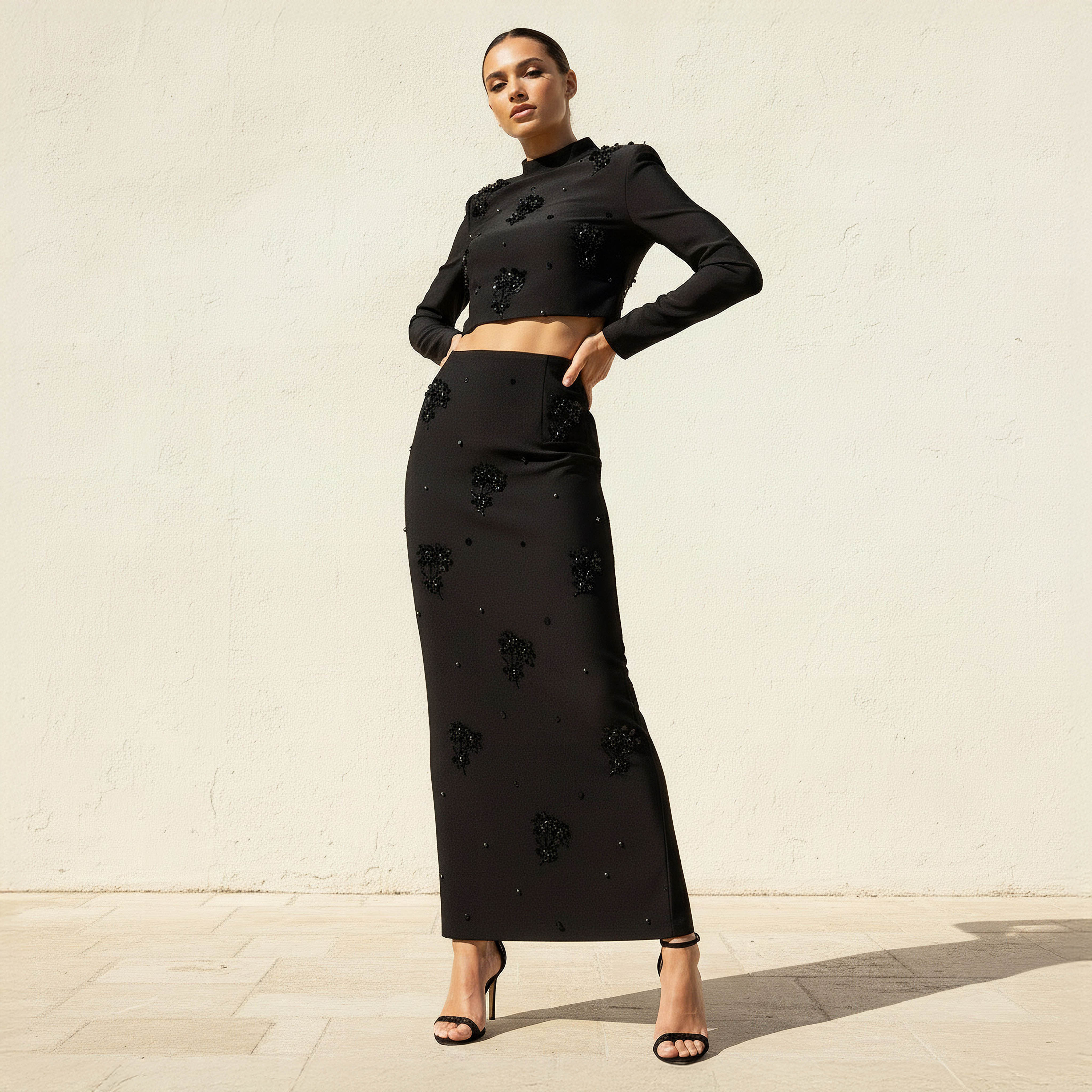 Iconic Maxi Length Pencil Skirt with Embellishments-women-clothing-bottoms-skirts-image-4