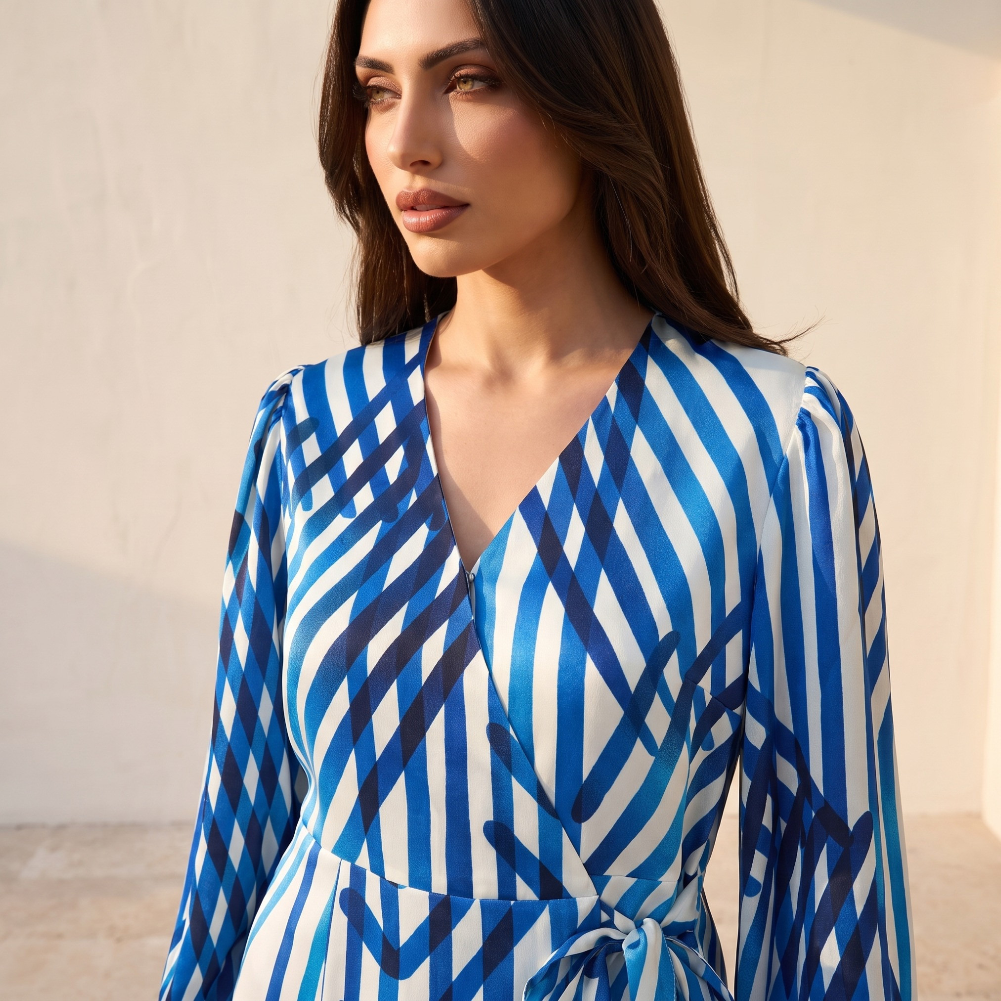 بلوزة لف أنيقة بطبعات عصرية وجذابة من سبلاش آيكونيك-women-clothing-shirtsandblouses-blouses-image-2