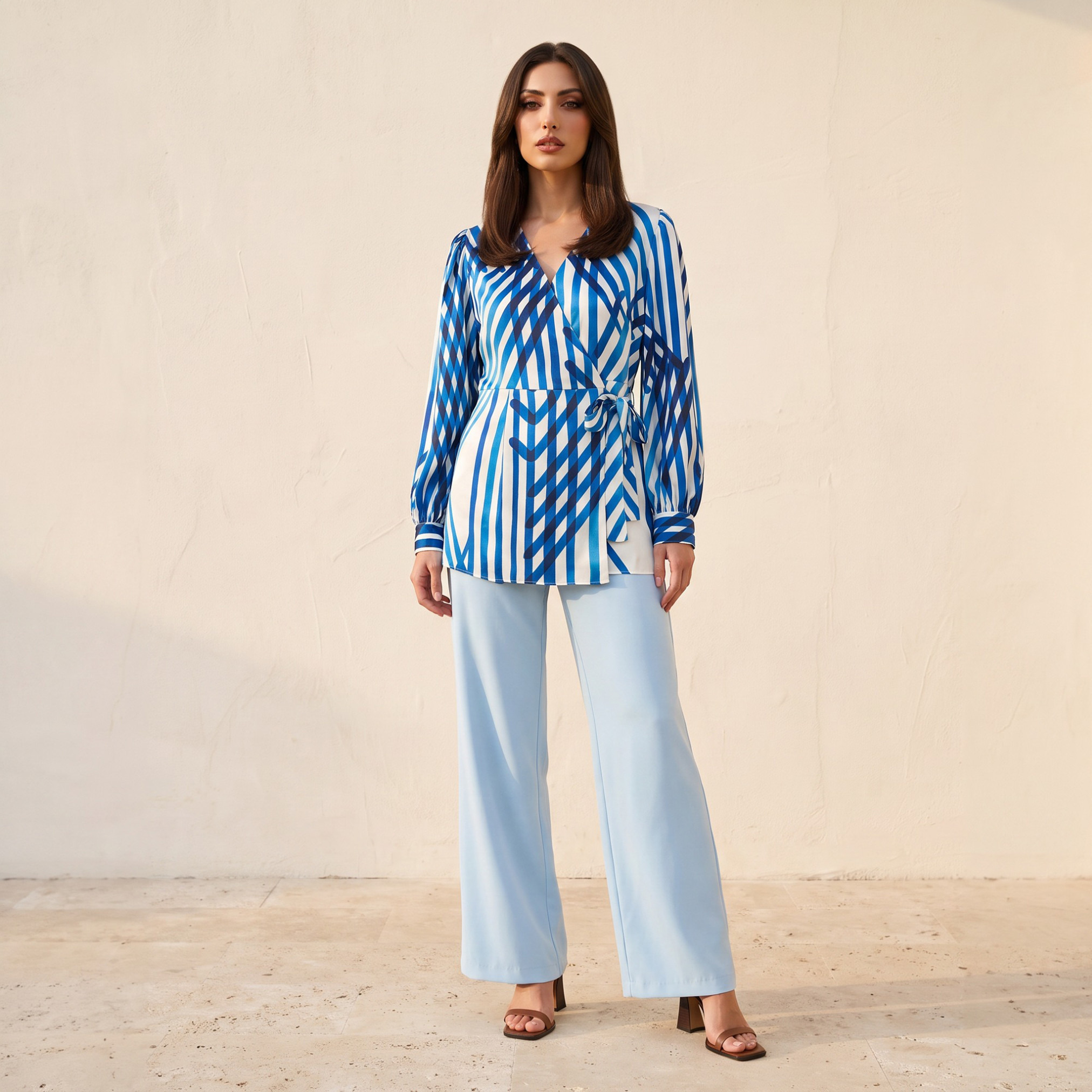 بلوزة لف أنيقة بطبعات عصرية وجذابة من سبلاش آيكونيك-women-clothing-shirtsandblouses-blouses-image-3