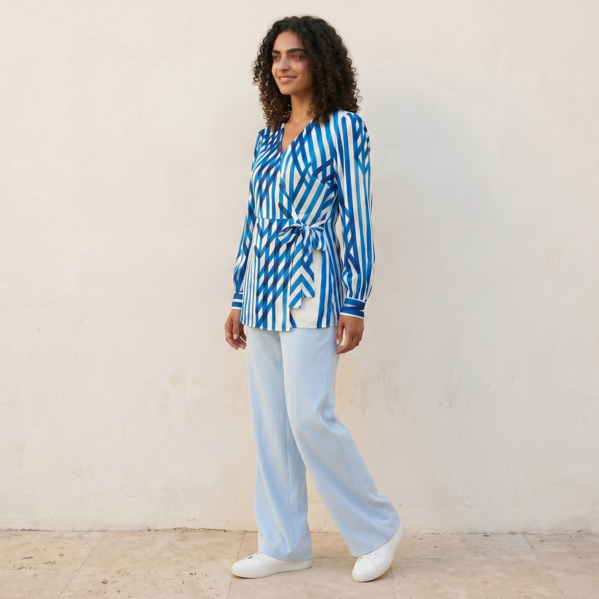 Splash Iconic Wrap Top with Print-women-clothing-shirtsandblouses-blouses-image-3