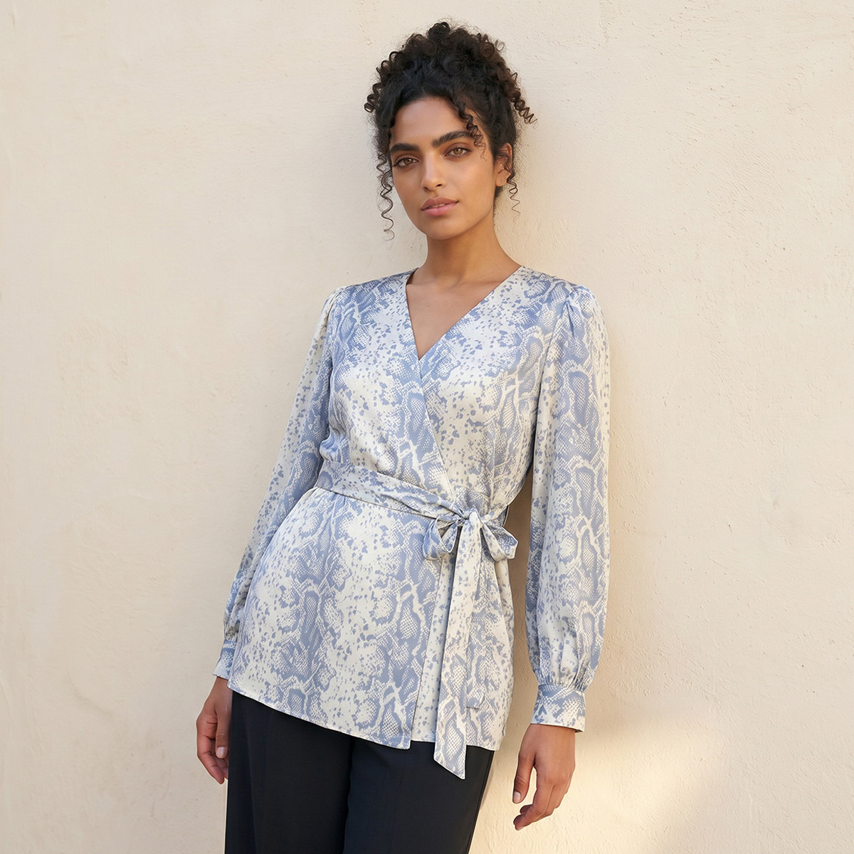 Splash Iconic Wrap Top with Print-women-clothing-shirtsandblouses-blouses-image-5