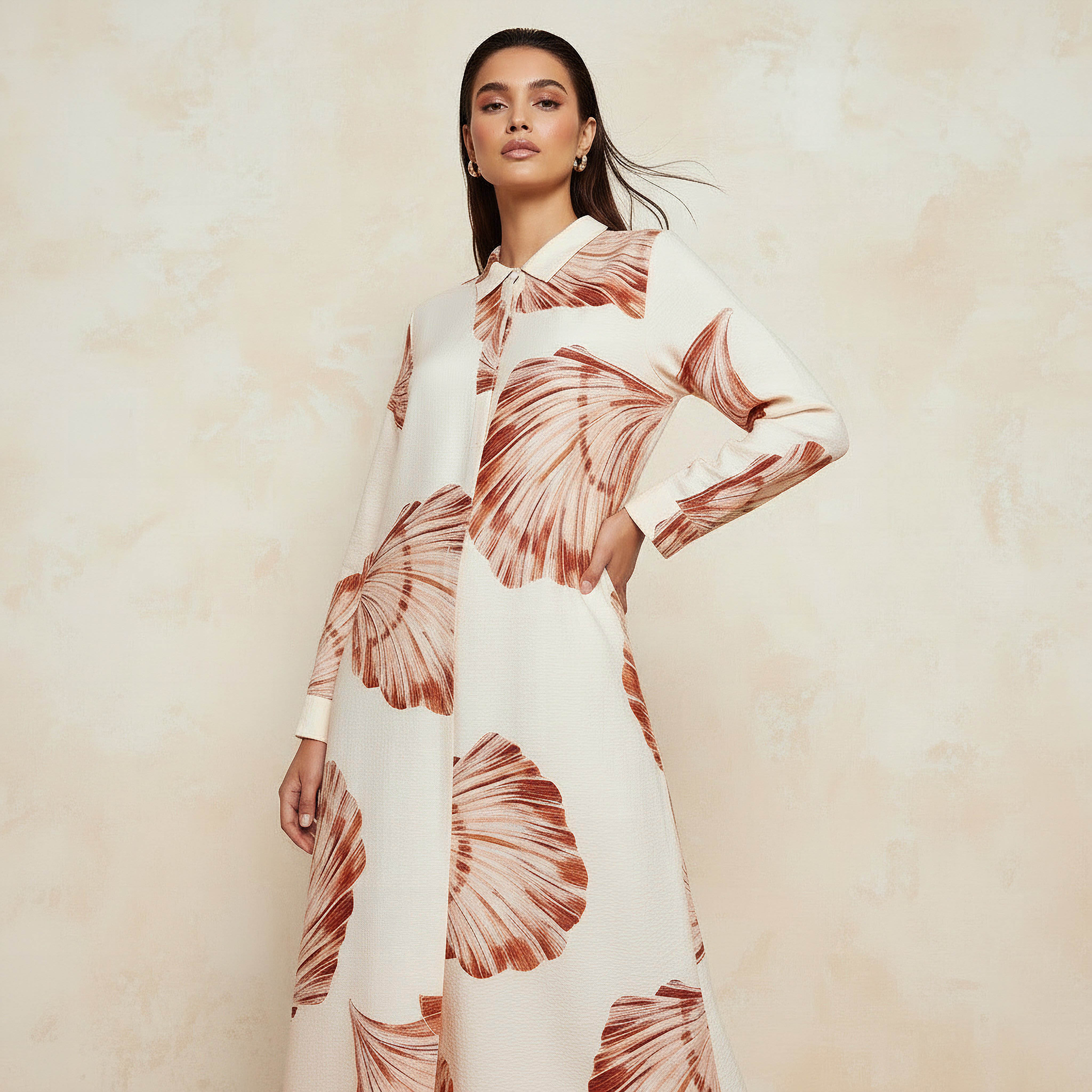 Iconic Printed A-line Women Dress with Concealed Placket-women-clothing-dresses-image-3