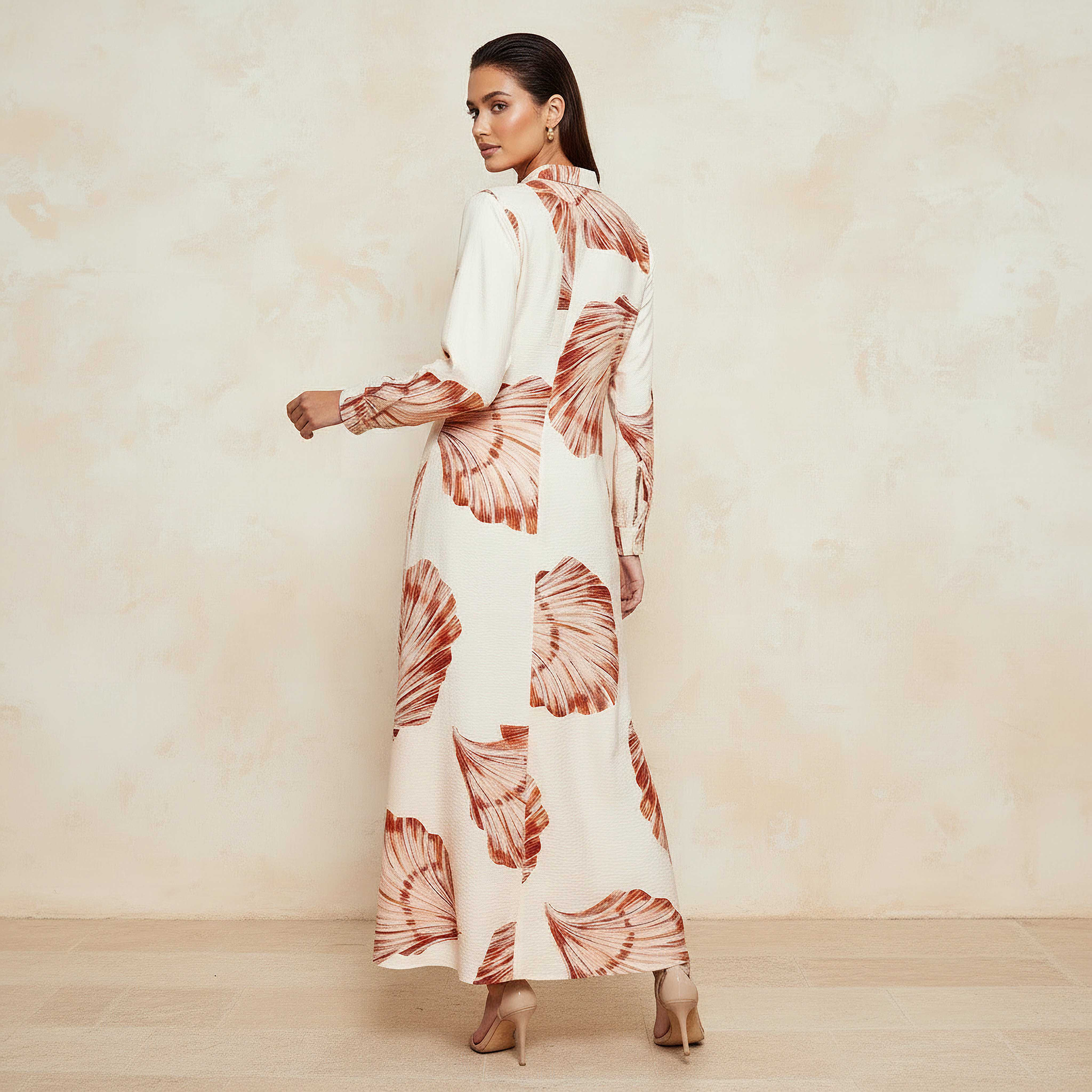 Iconic Printed A-line Women Dress with Concealed Placket-women-clothing-dresses-image-4