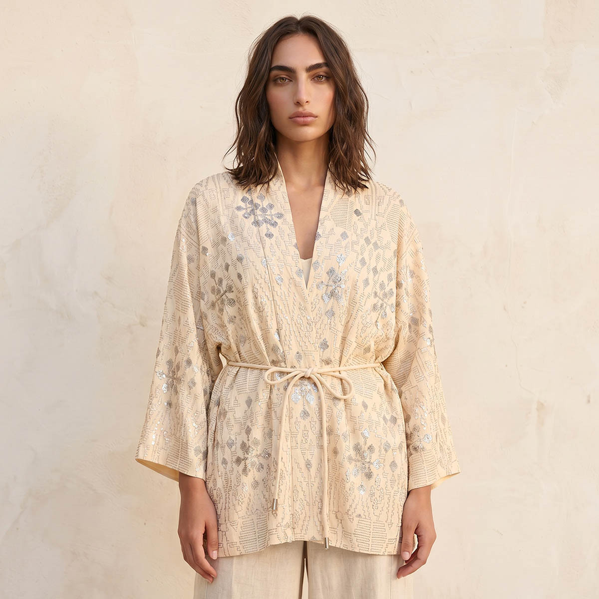 Iconic Embroidered Shrug Tie-Up Belt-women-clothing-shirtsandblouses-blouses-image-1