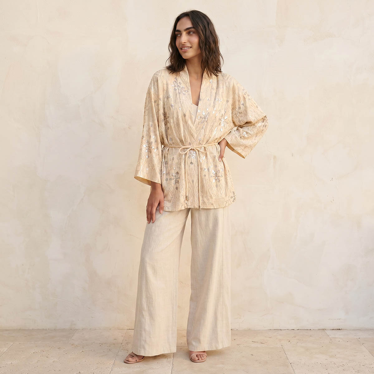 Iconic Embroidered Shrug Tie-Up Belt-women-clothing-shirtsandblouses-blouses-image-3