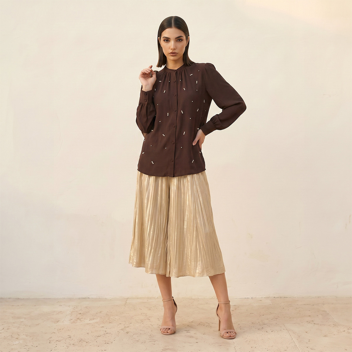 Splash Iconic Wide Leg Culottes-women-clothing-trousers-image-2