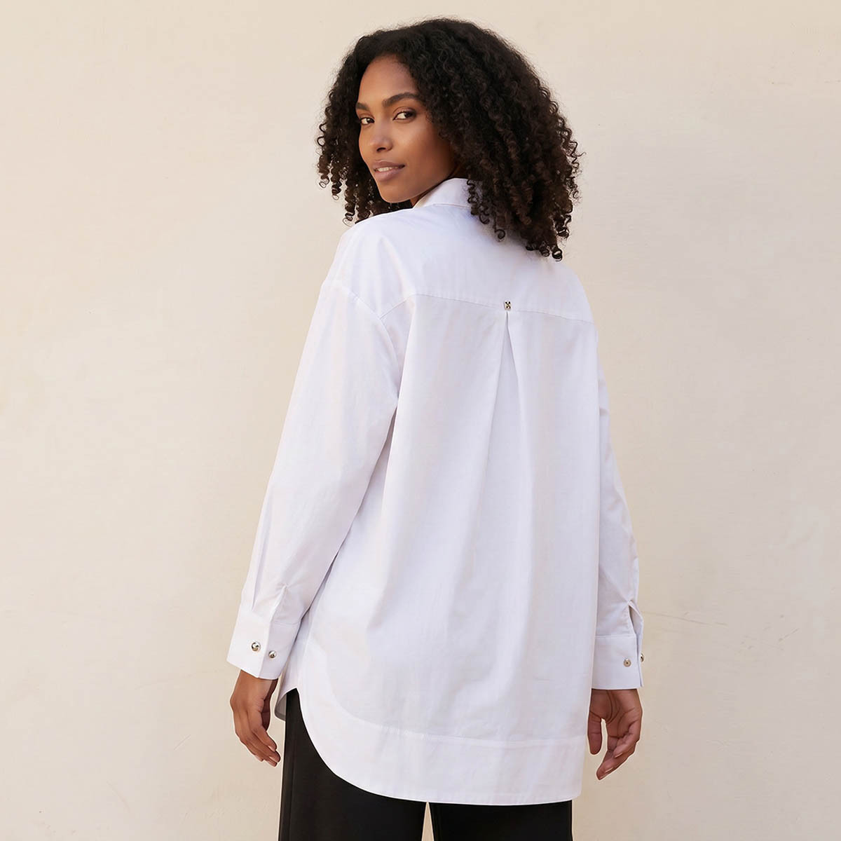 Iconic Poplin Relaxed Fit Shirt with High-Low Hem-women-clothing-shirtsandblouses-shirts-image-4