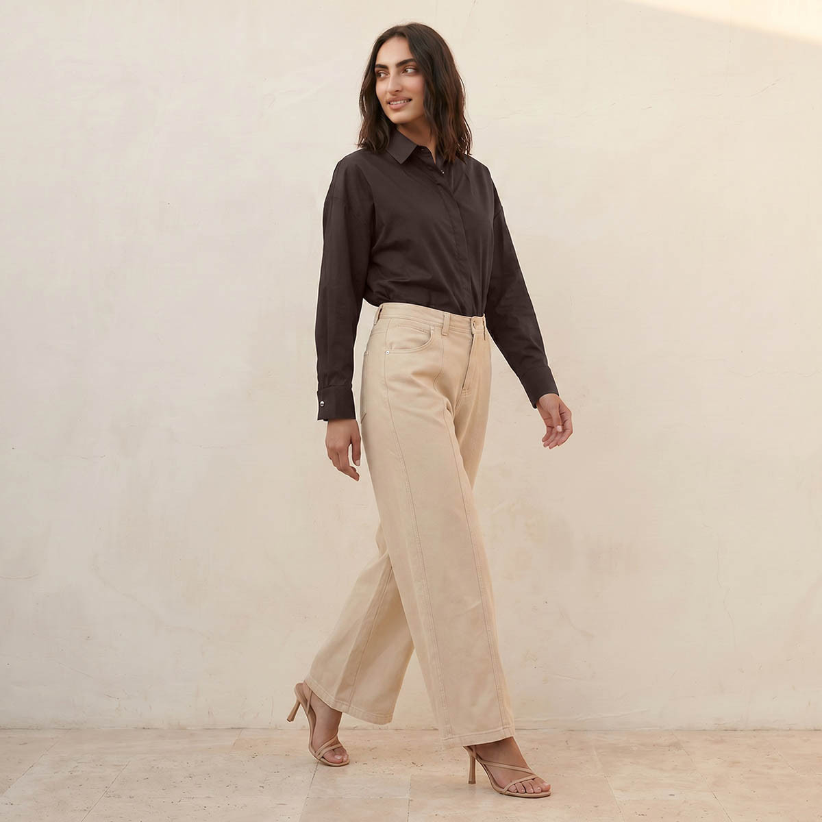 Iconic Poplin Relaxed Fit Shirt with High-Low Hem-women-clothing-shirtsandblouses-shirts-image-5