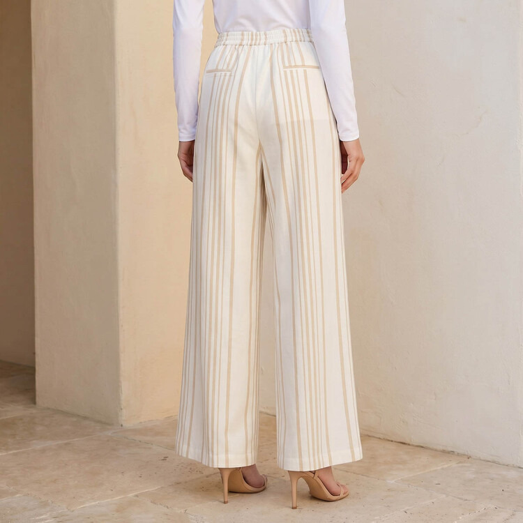 Splash Iconic Wide Leg Striped Trousers-women-clothing-trousers-image-4
