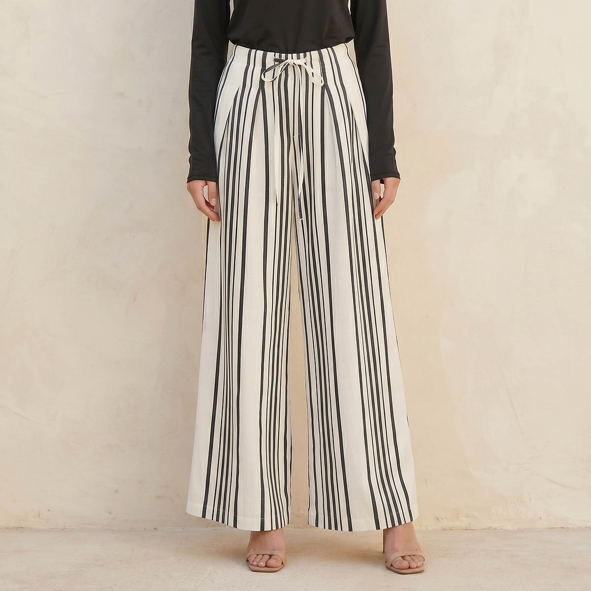 Splash Iconic Wide Leg Striped Trousers-women-clothing-bottoms-trousers-image-1