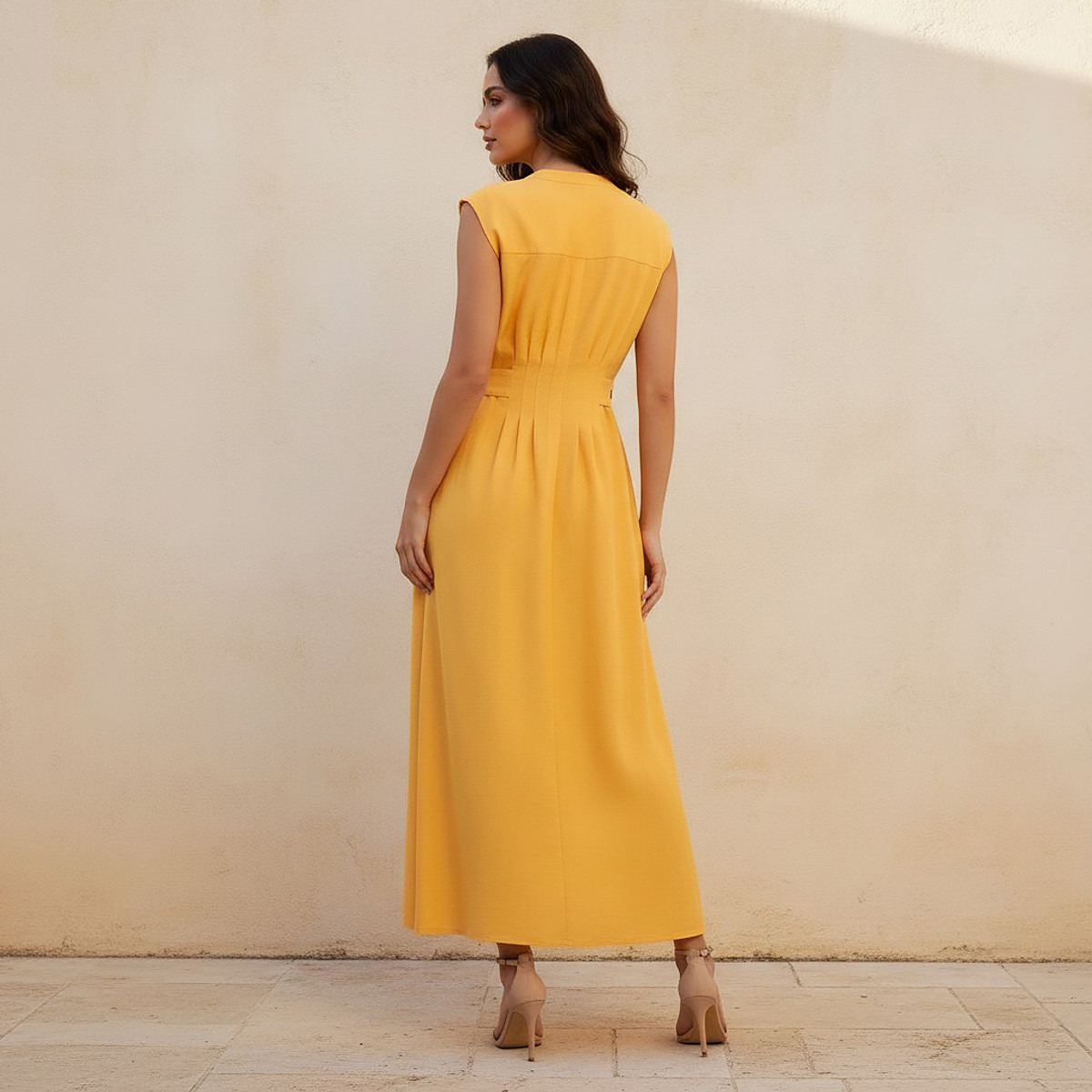 فستان إيه لاين ميدي بأزرار من آيكونيك-women-clothing-dresses-image-3