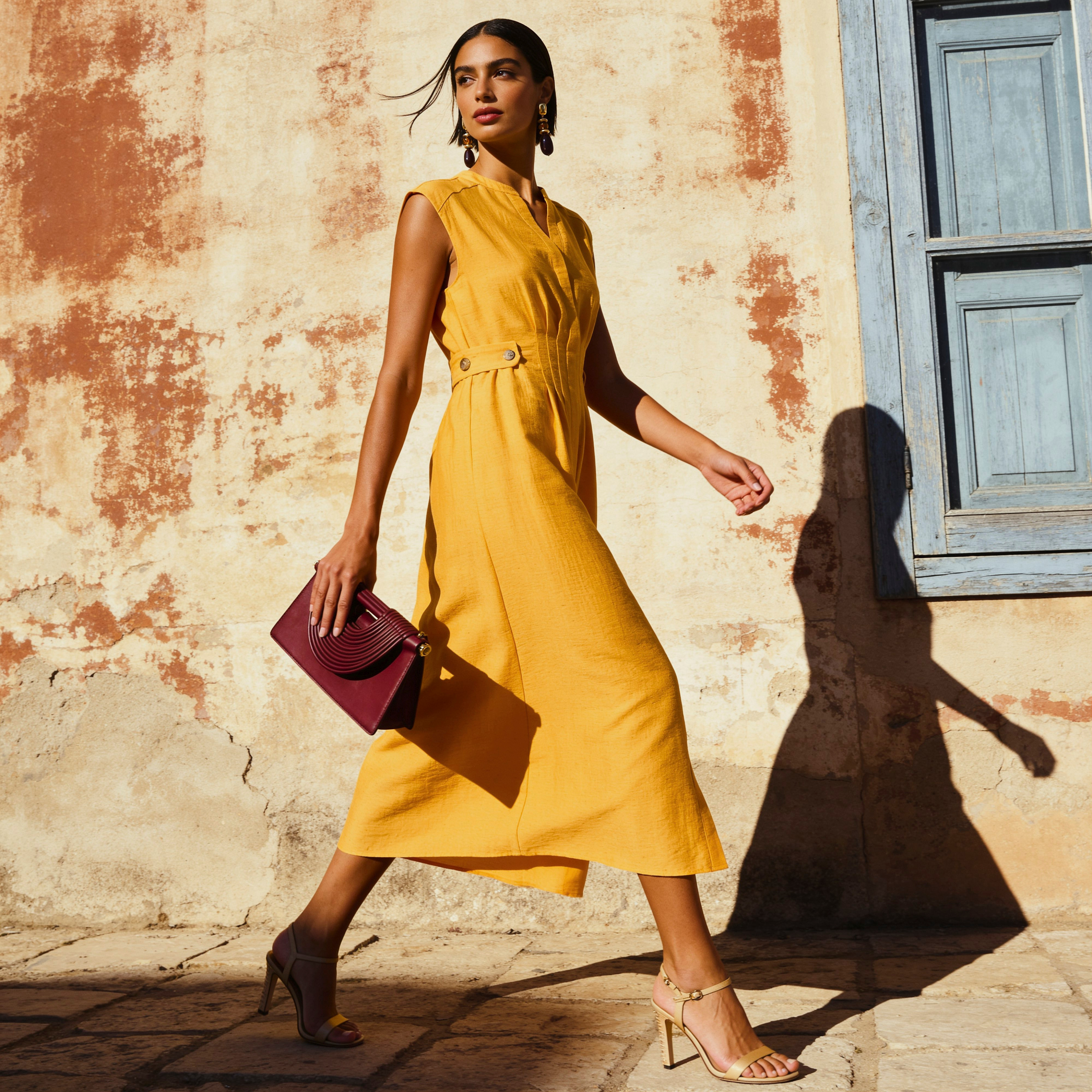 فستان ماكسي إيه لاين بأزرار من آيكونيك-women-clothing-dresses-image-1