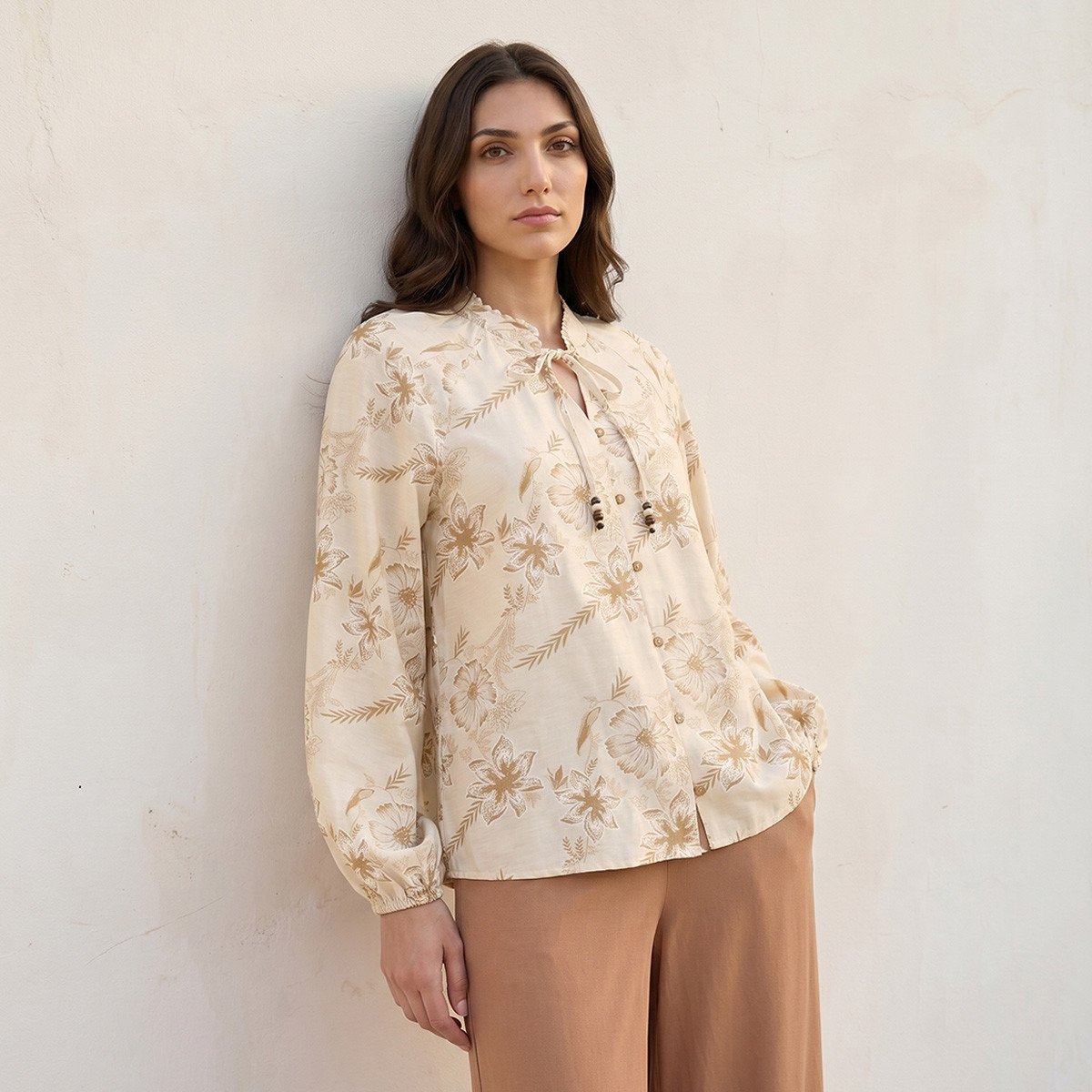 Splash Iconic Regular Fit Top with Floral Print-women-clothing-shirtsandblouses-blouses-image-1