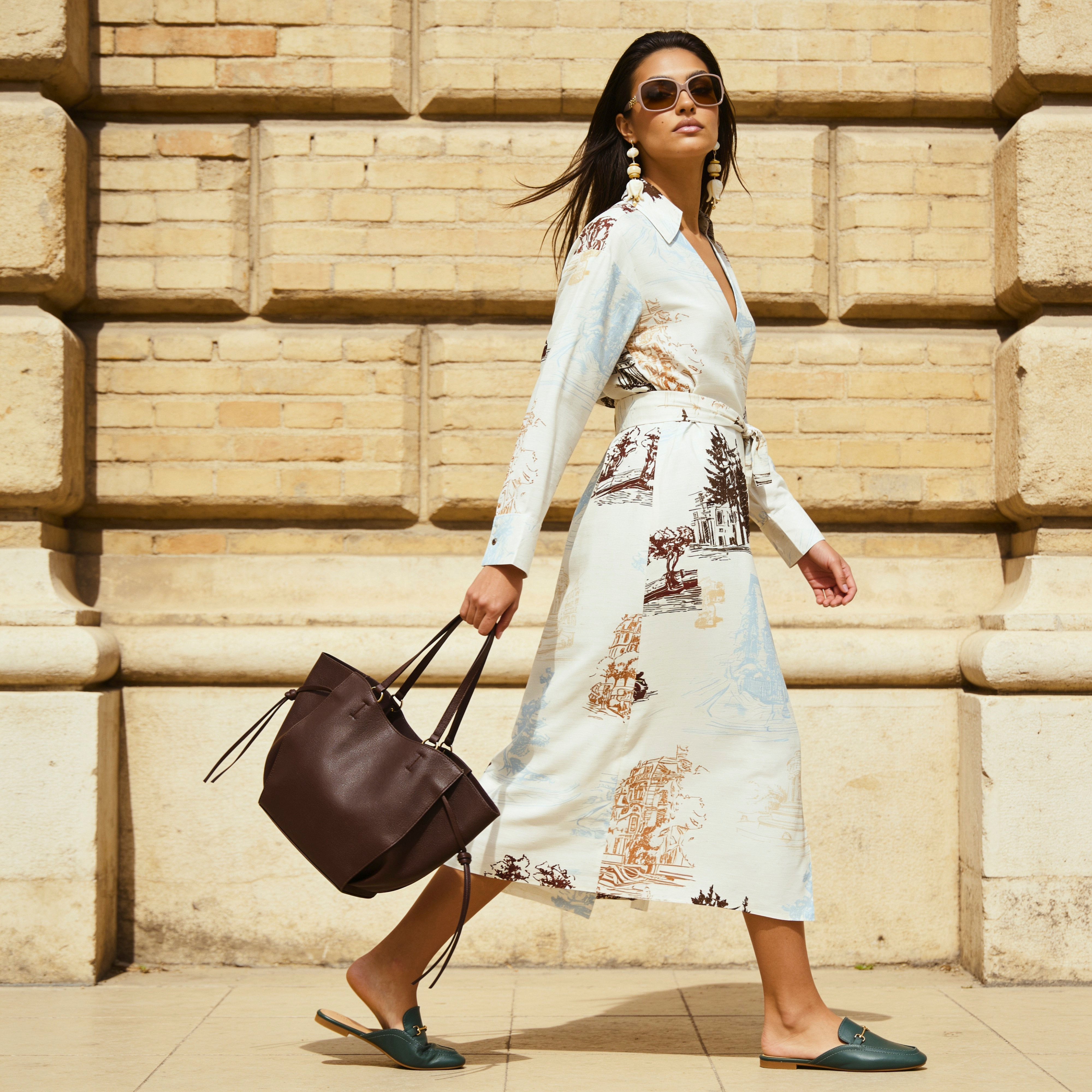 فستان ملفوف بطبعات من سبلاش آيكونيك-women-clothing-dresses-image-1