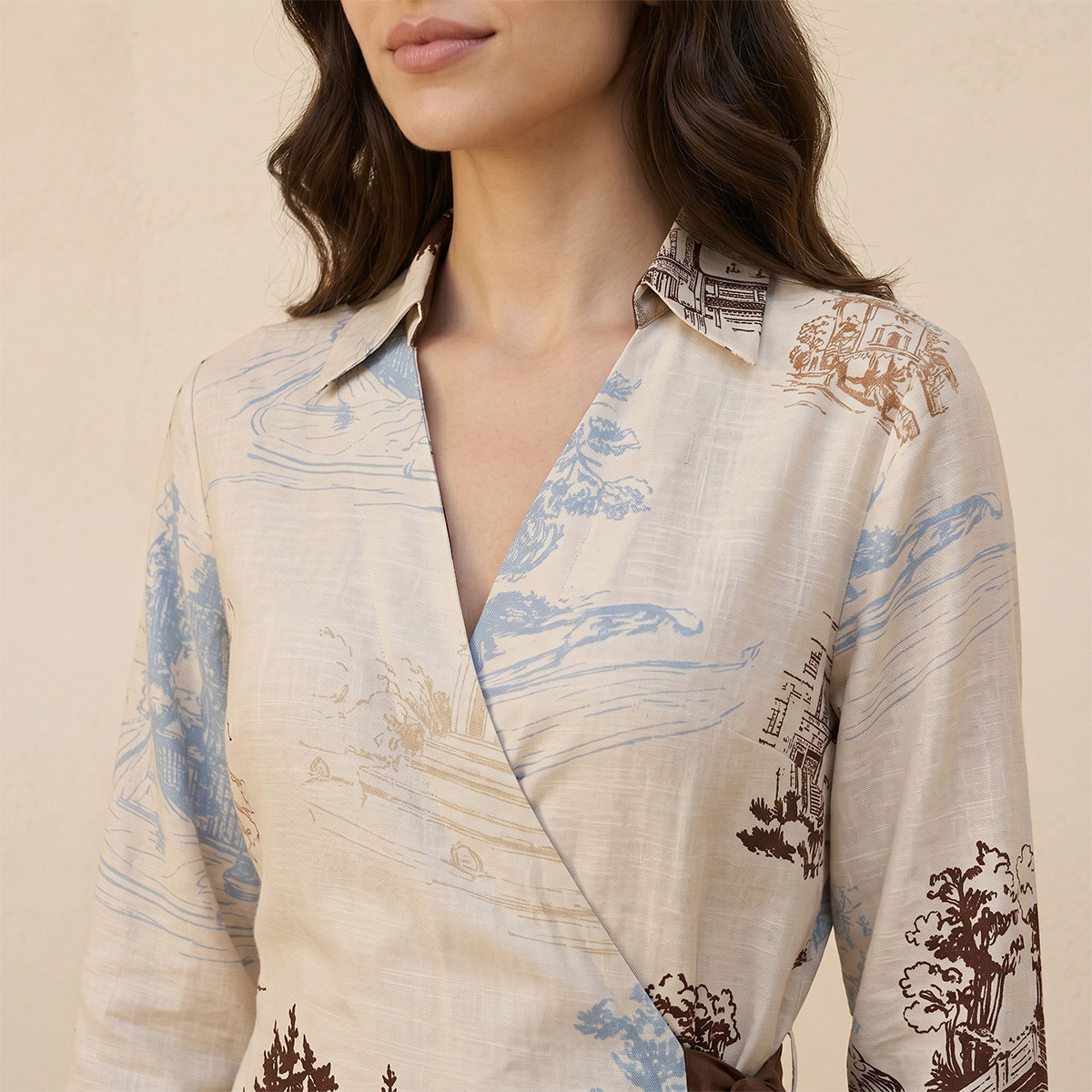 فستان ملفوف بطبعات من سبلاش آيكونيك-women-clothing-dresses-image-6