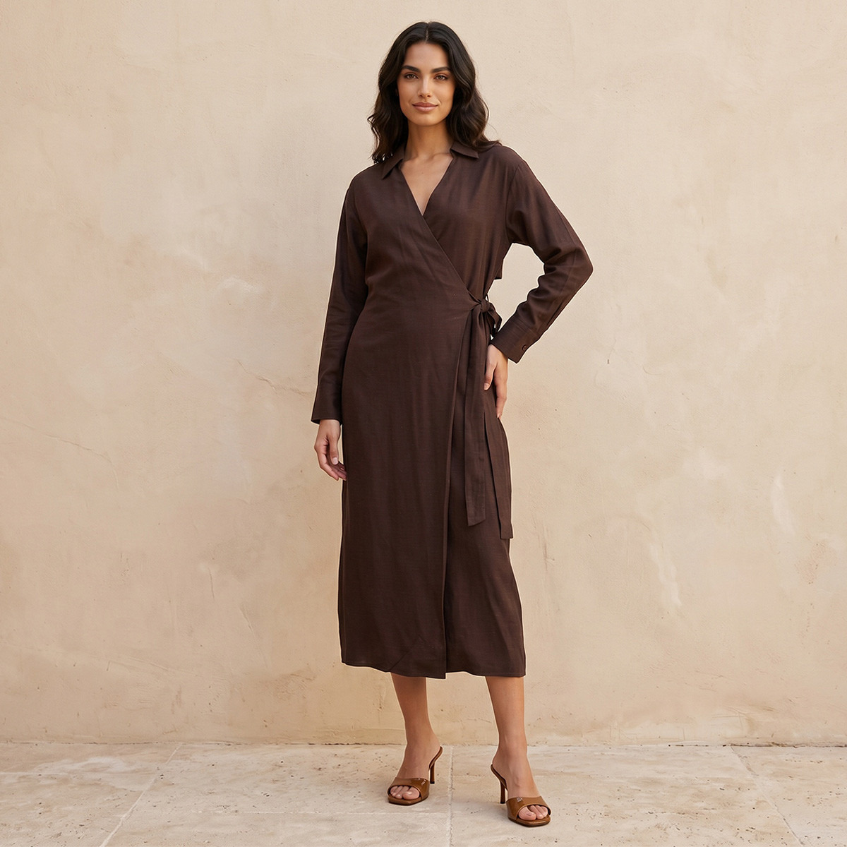 فستان لف بأربطة من سبلاش آيكونيك-women-clothing-dresses-image-1