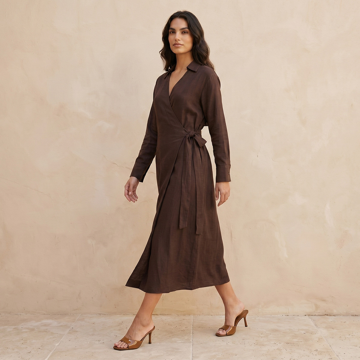 فستان لف بأربطة من سبلاش آيكونيك-women-clothing-dresses-image-3