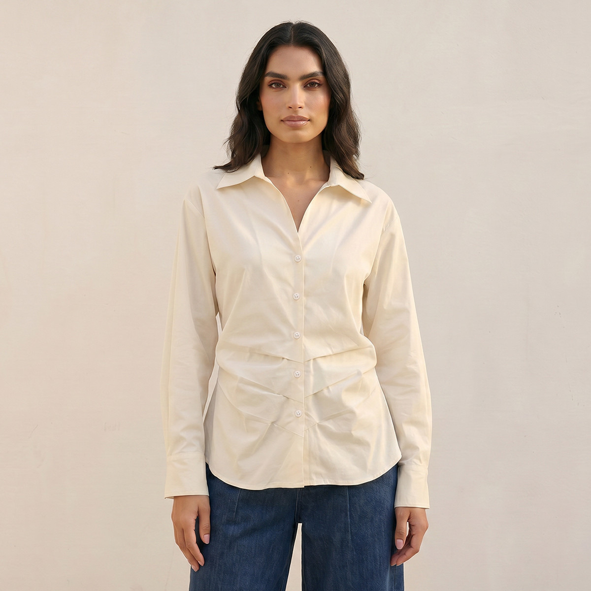Splash Iconic Poplin Shirt with Volume Sleeves-women-clothing-shirtsandblouses-shirts-image-1