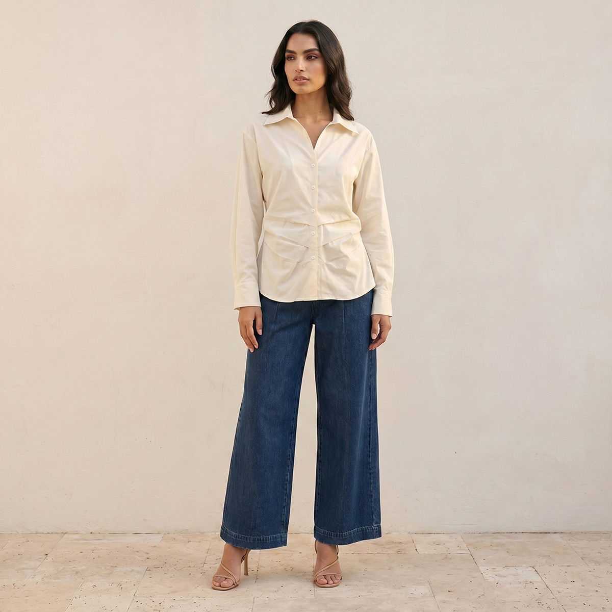Splash Iconic Poplin Shirt with Volume Sleeves-women-clothing-shirtsandblouses-shirts-image-3