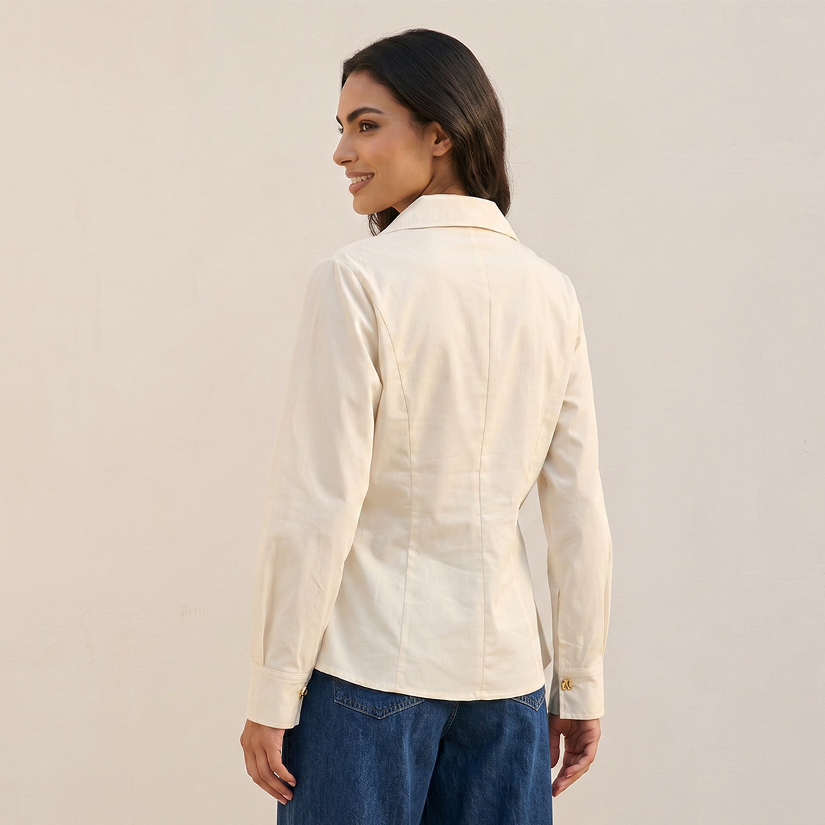 Splash Iconic Poplin Shirt with Volume Sleeves-women-clothing-shirtsandblouses-shirts-image-4