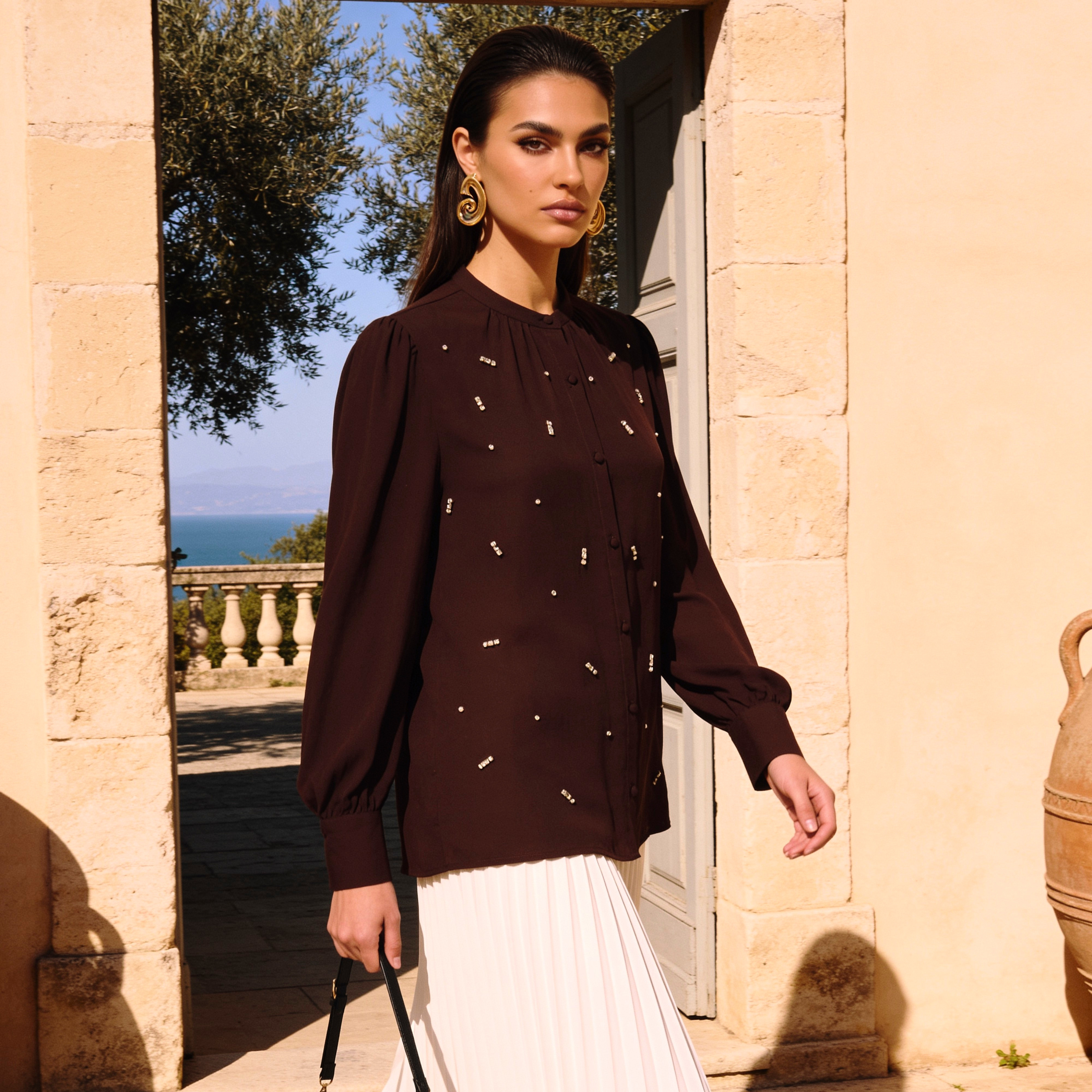 بلوزة مزينة من آيكونيك-women-clothing-shirtsandblouses-blouses-image-1