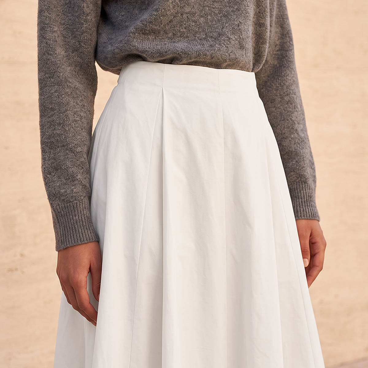 Splash Iconic Midi Length Cotton Panelled Skirt-women-clothing-skirts-image-4