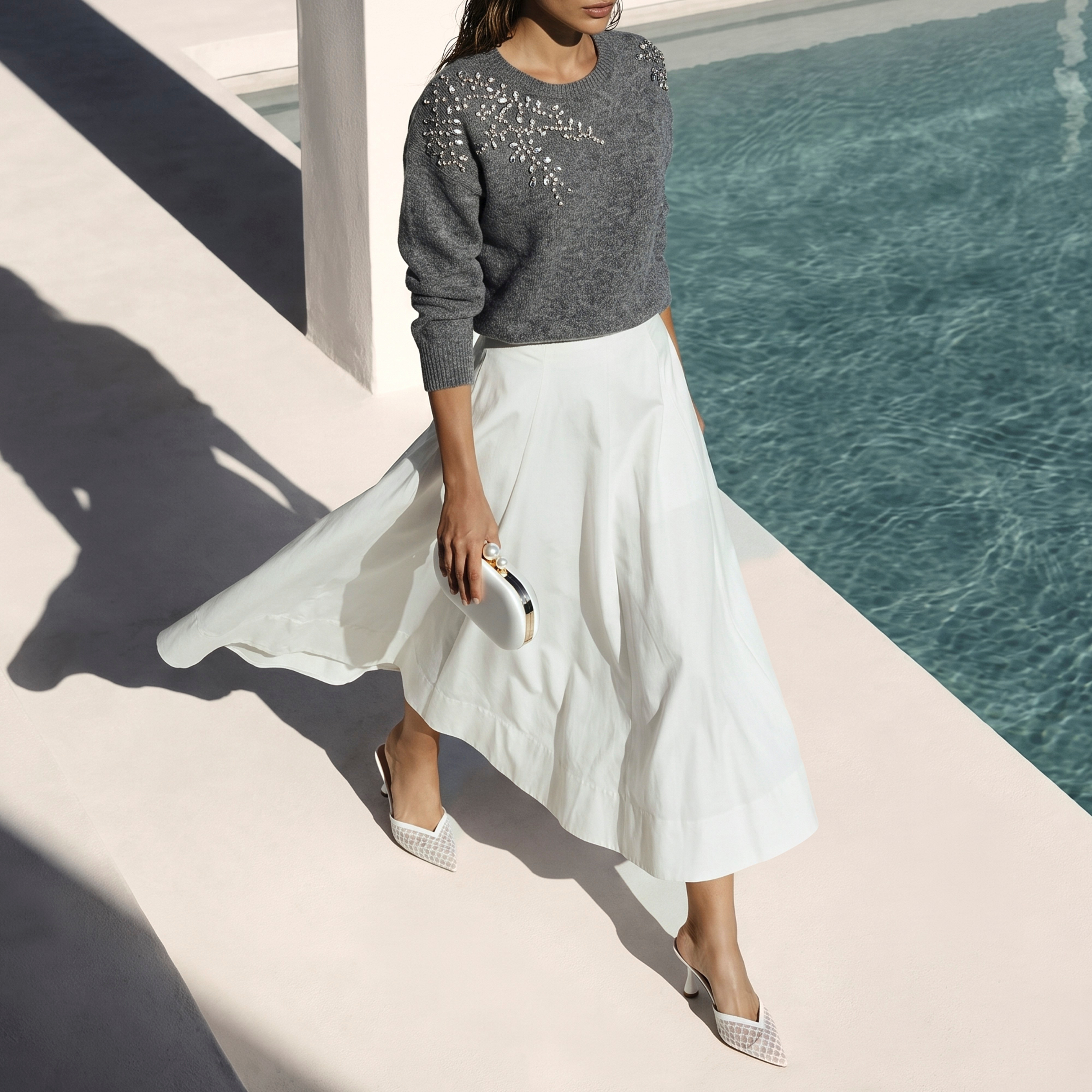 تنورة قطن ميدي بنمط ألواح من سبلاش أيكونيك-women-clothing-skirts-image-1