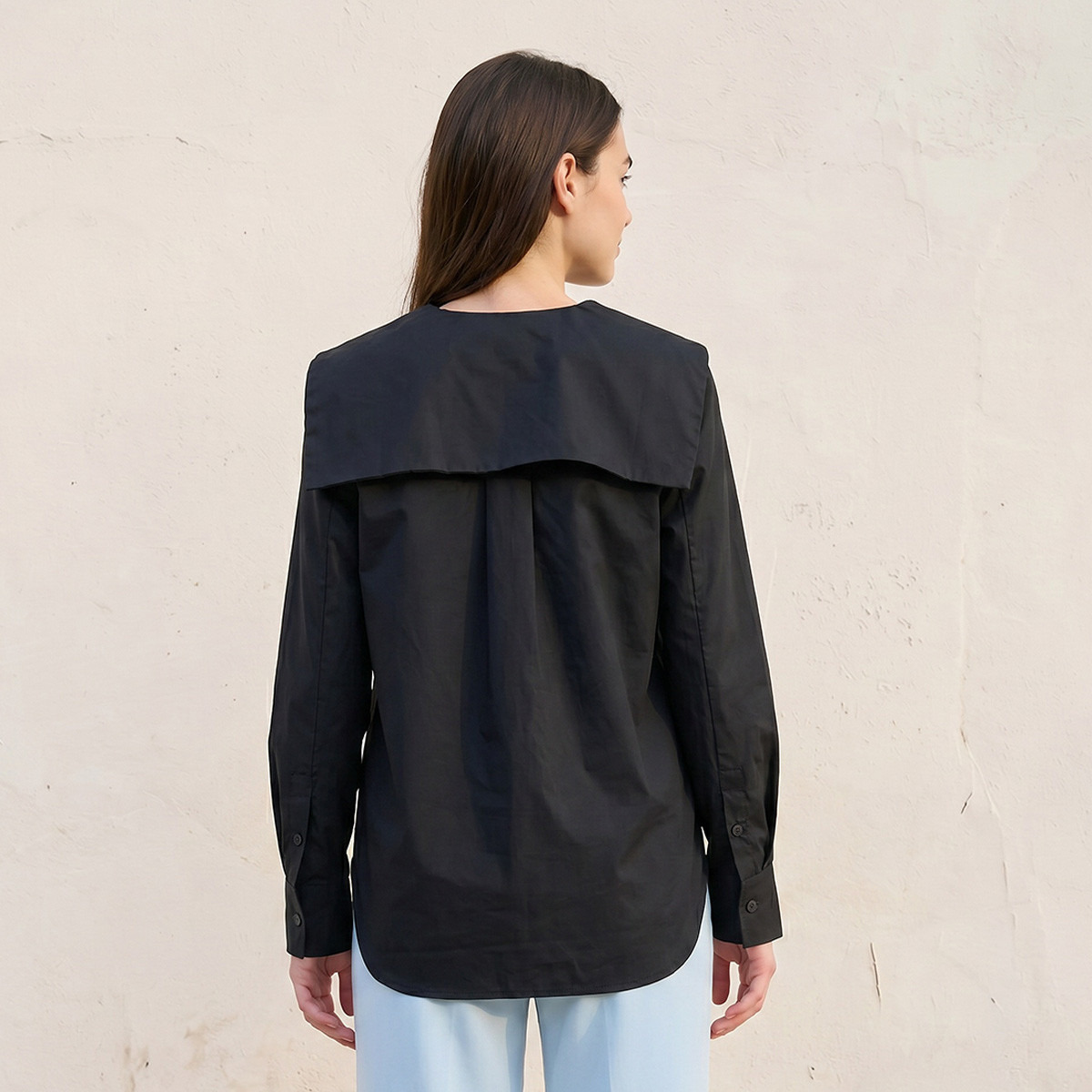Splash Iconic Cotton Shirt Sailor Collar-women-clothing-shirtsandblouses-shirts-image-4