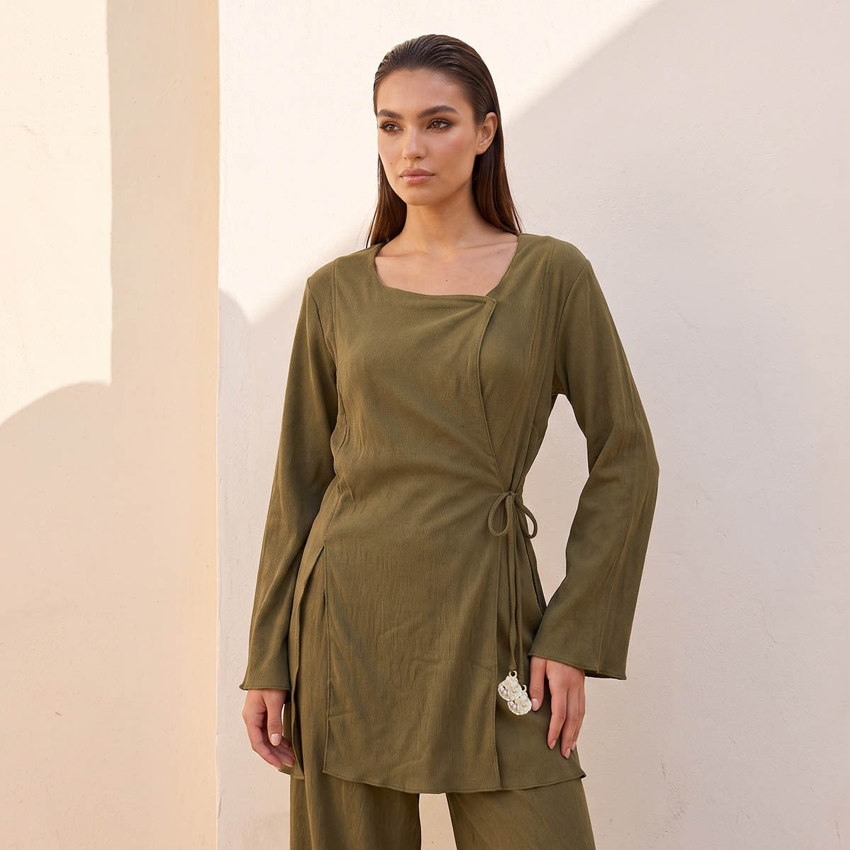 Splash Iconic Wrap Top with Tie-Up Detail-women-clothing-shirtsandblouses-blouses-image-1