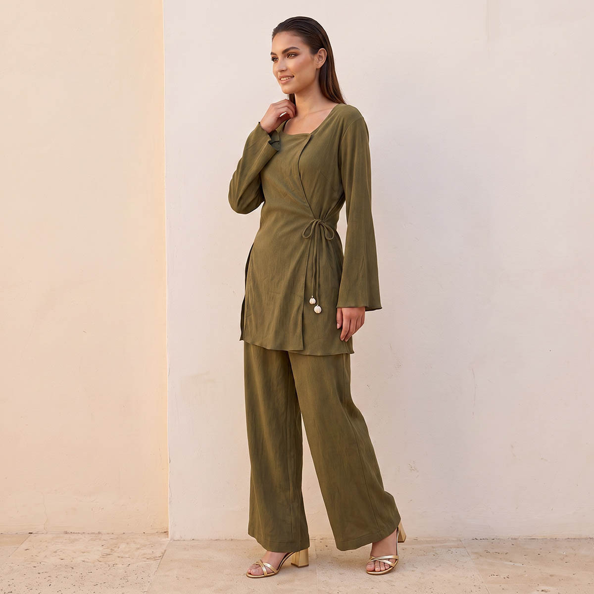 Splash Iconic Wrap Top with Tie-Up Detail-women-clothing-shirtsandblouses-blouses-image-5