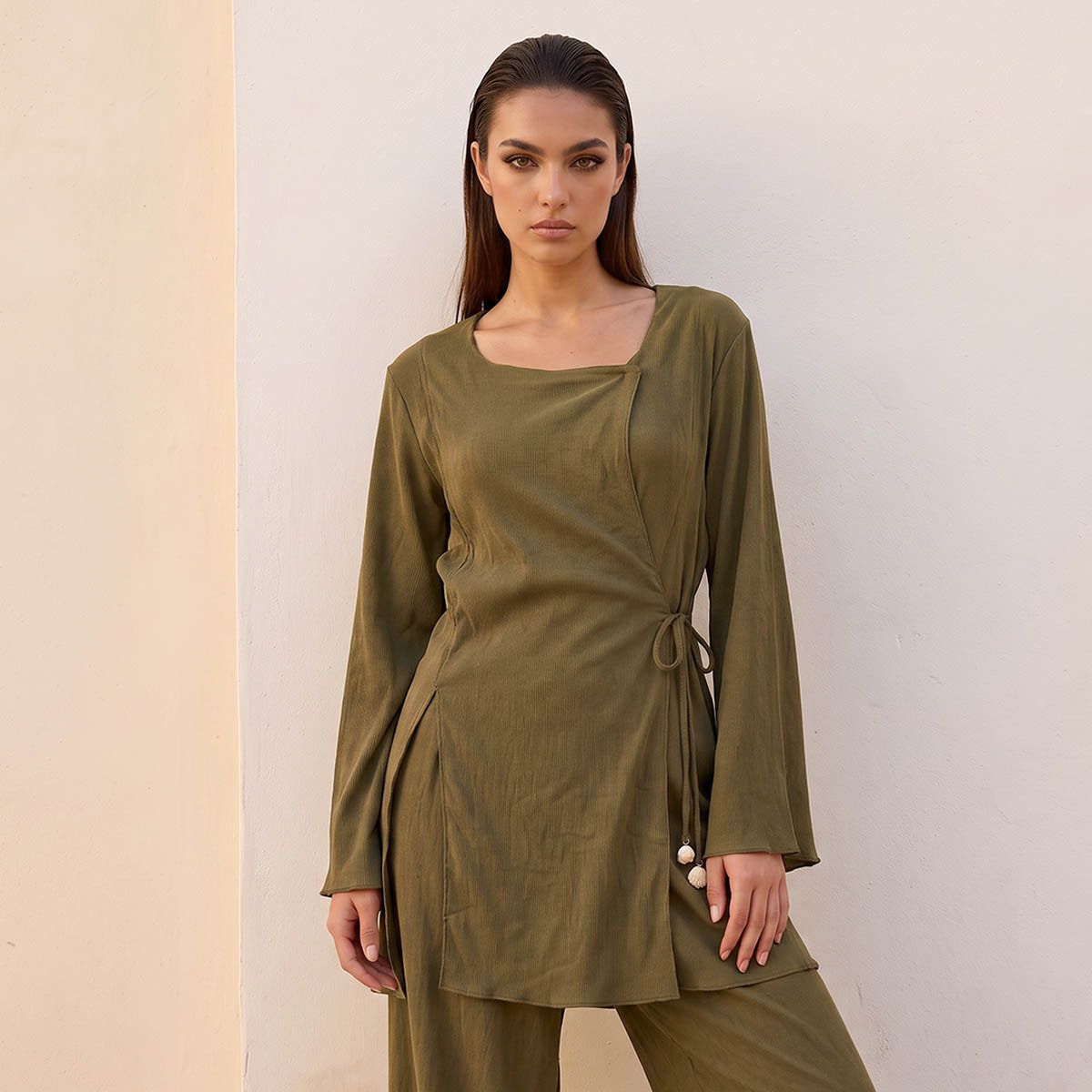 Splash Iconic Wrap Top with Tie-Up Detail-women-clothing-shirtsandblouses-blouses-image-6