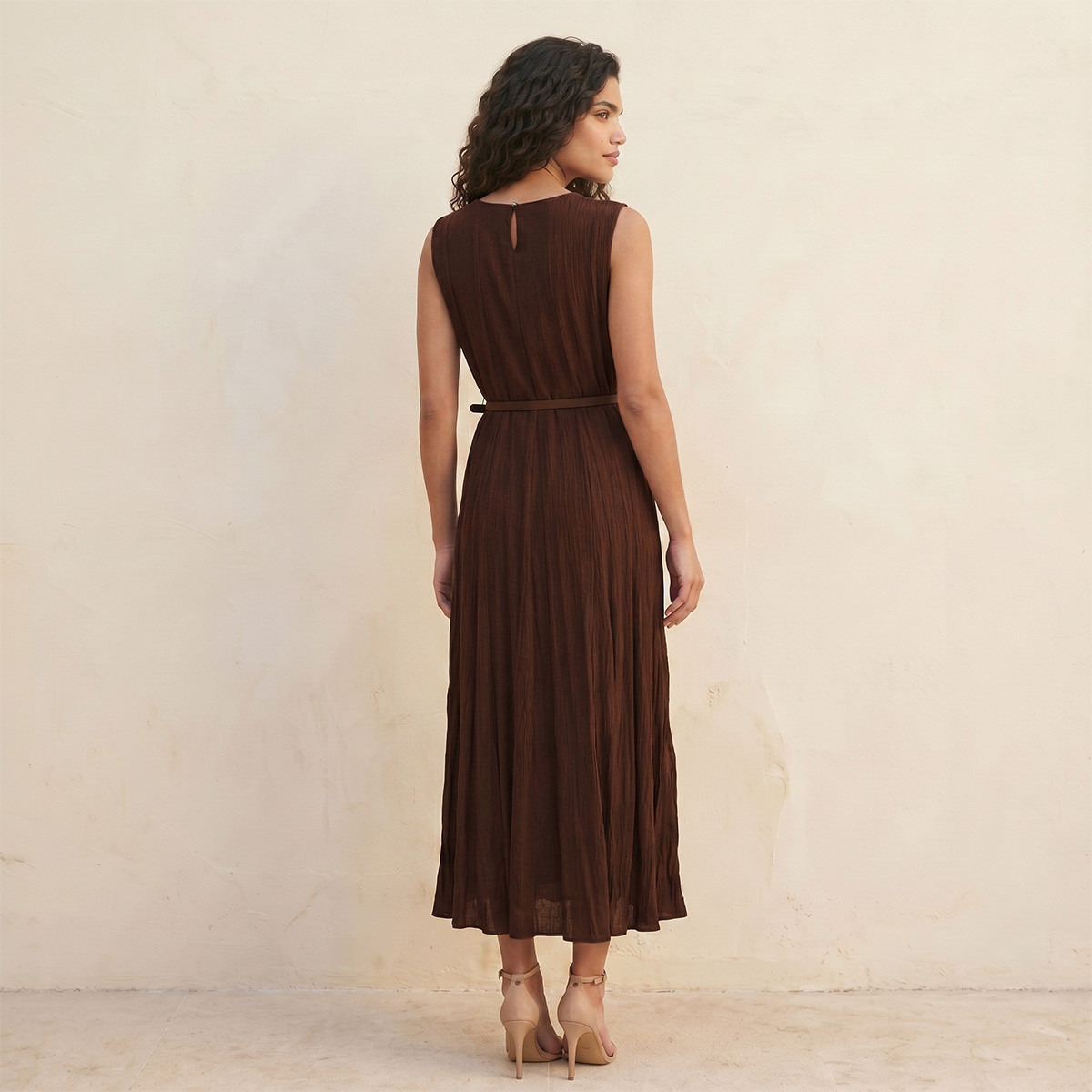 Splash Iconic A-line Maxi Length Dress with Panelled Detail-women-clothing-dresses-image-3