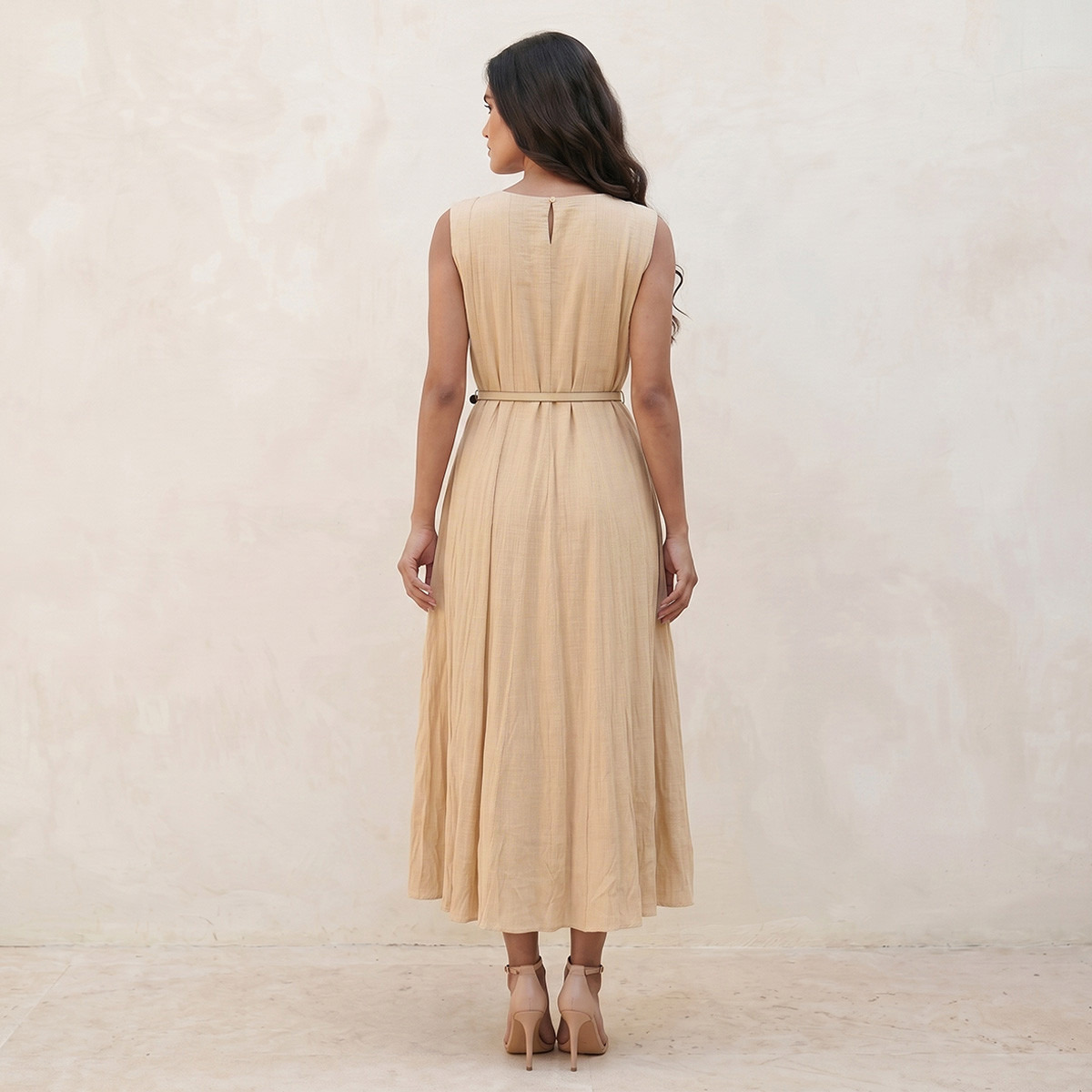Splash Iconic A-line Maxi Length Dress with Panelled Detail-women-clothing-dresses-image-4