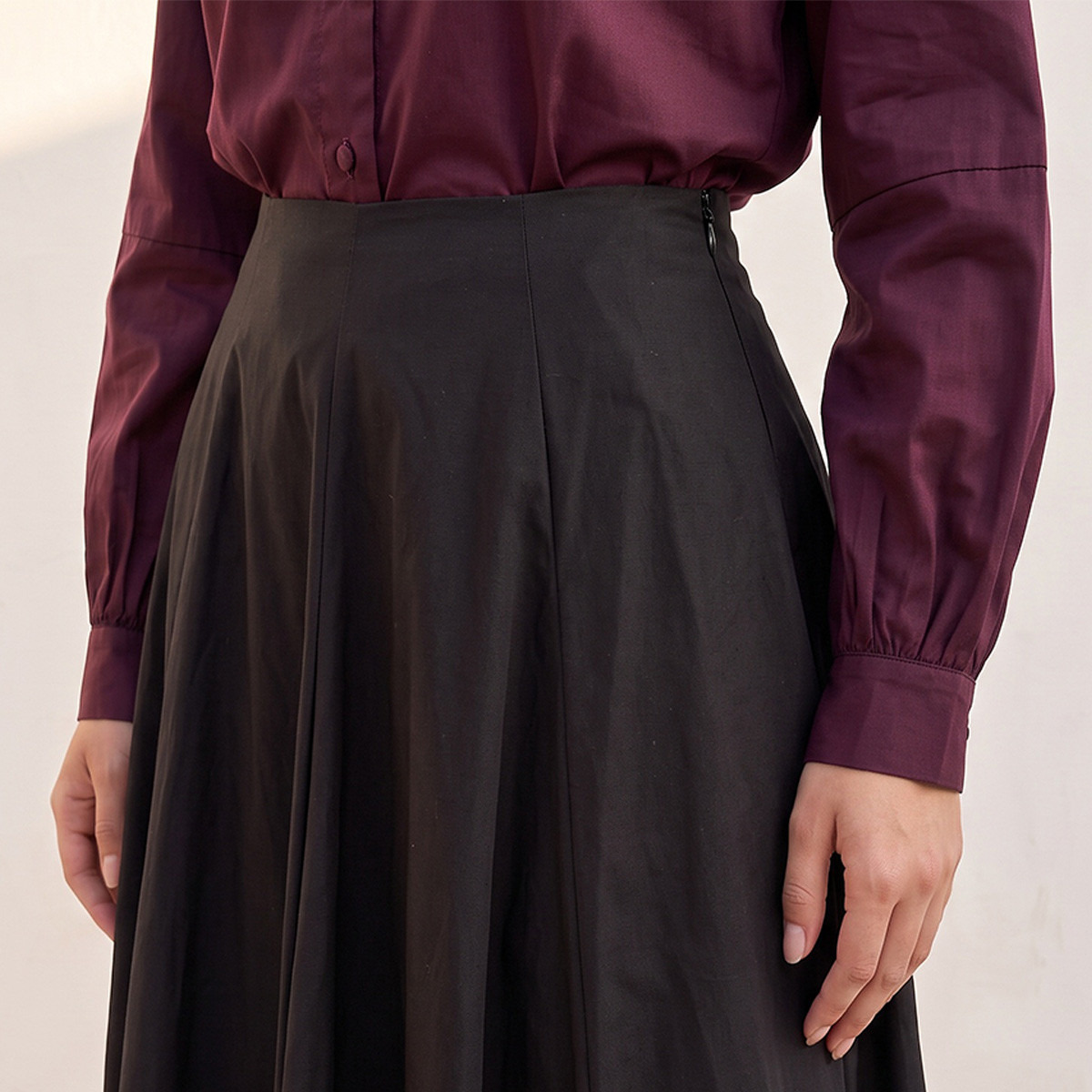 Splash Iconic Midi Length Cotton Panelled Skirt-women-clothing-skirts-image-5