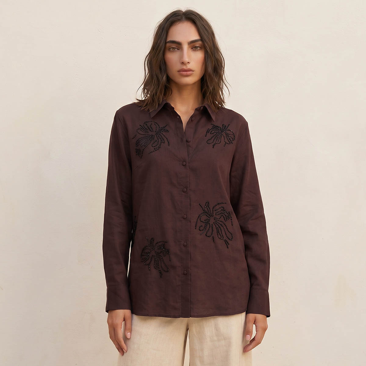 قميص مزين من آيكونيك-women-clothing-shirtsandblouses-shirts-image-1
